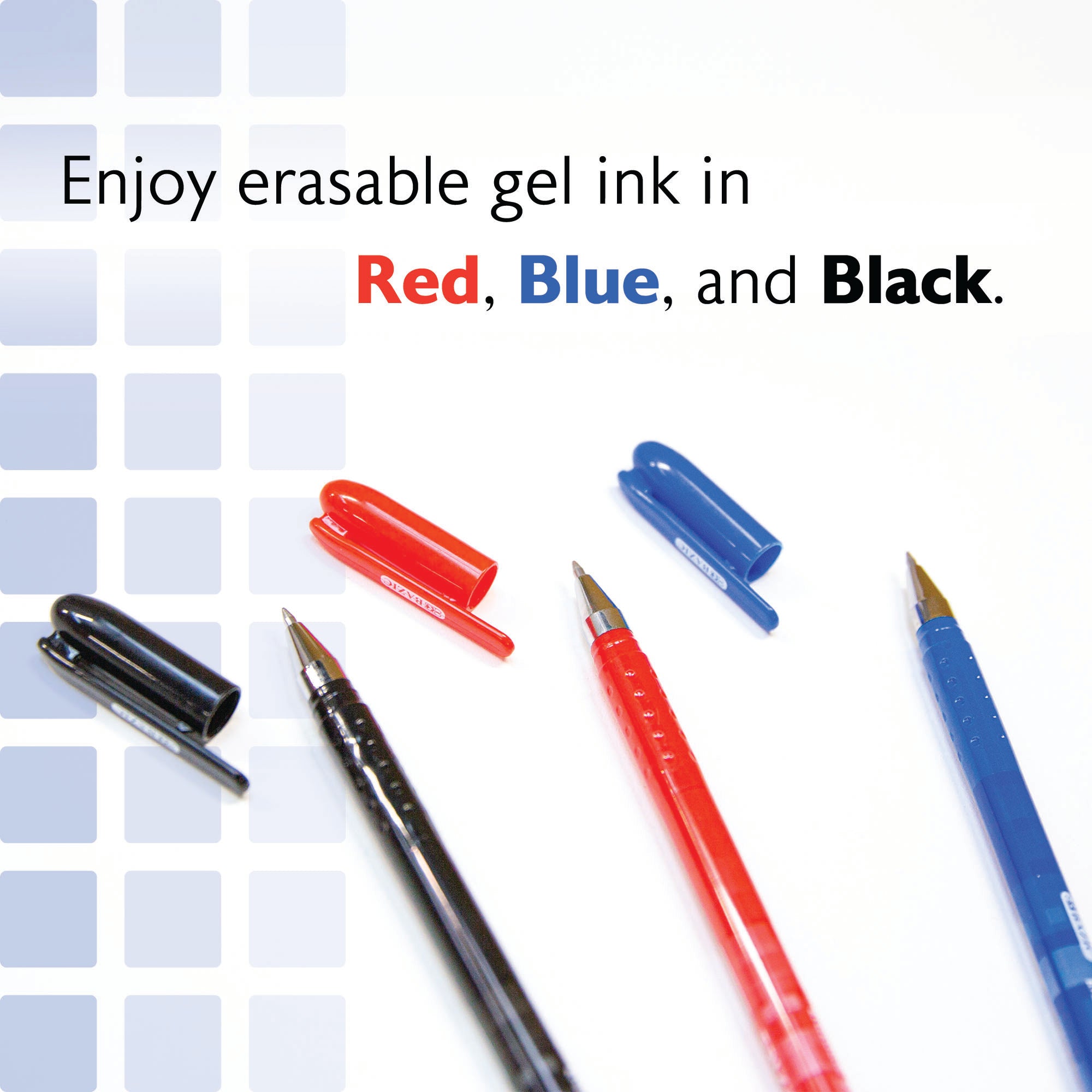 Frizz Assorted Color Erasable Gel Pen (3/Pack)