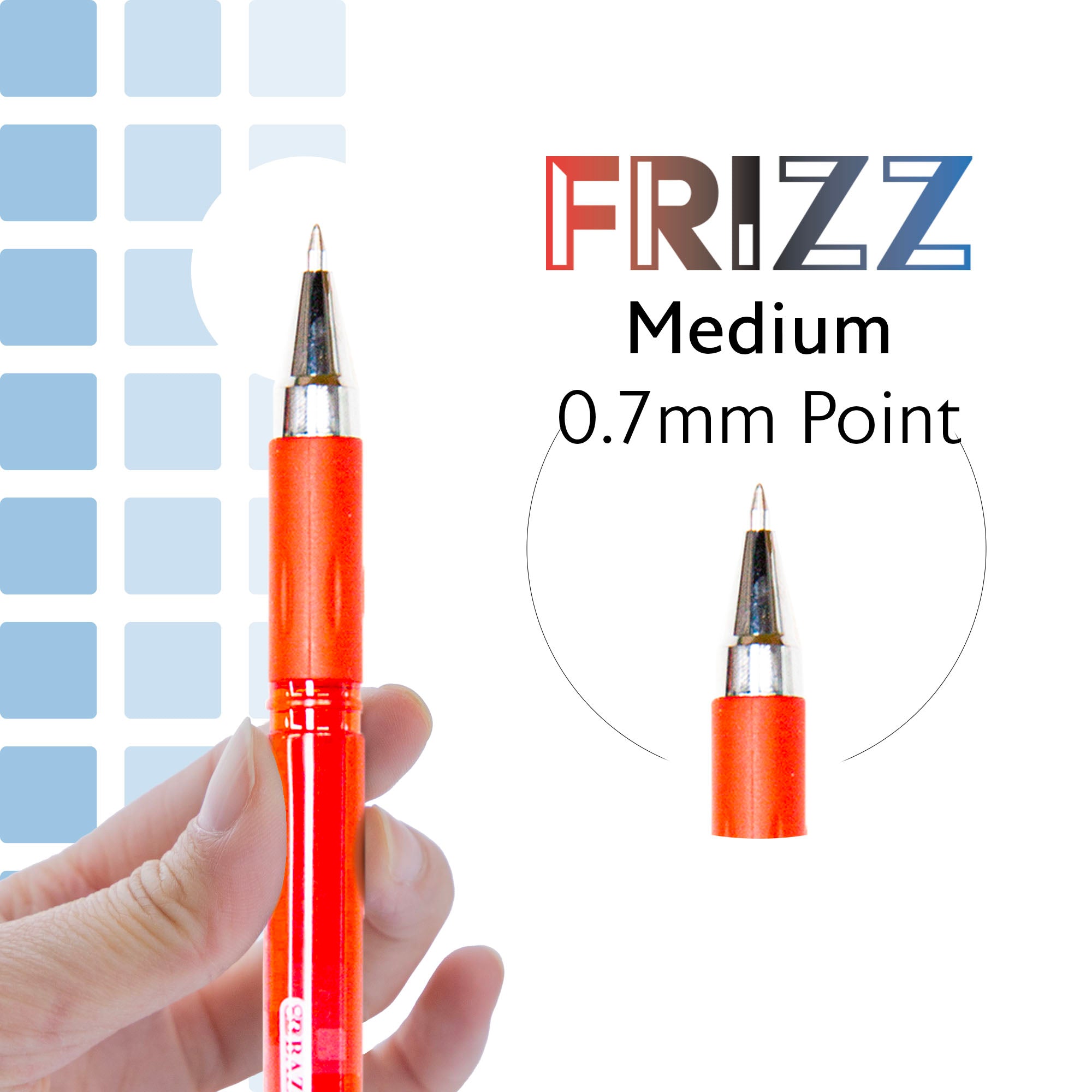 Frizz Red Erasable Gel Pen with Grip
