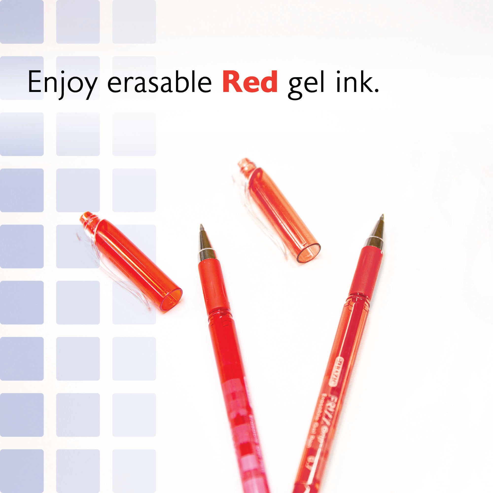 Frizz Red Erasable Gel Pen with Grip