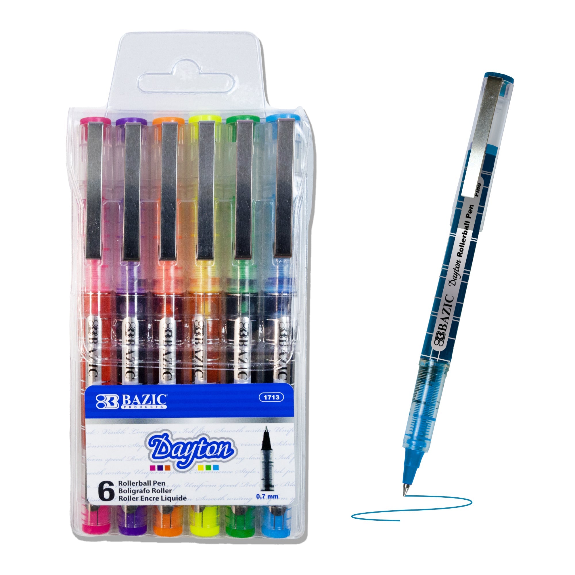Dayton 6 Color Rollerball Pen w/ Metal Clip