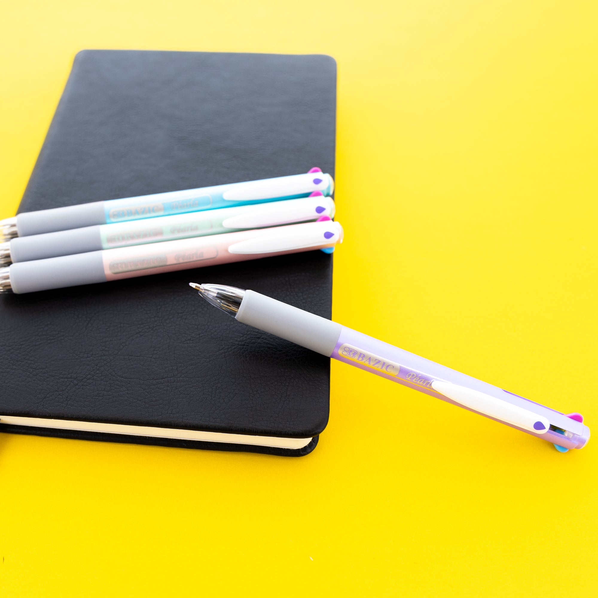 4 Fashion Color Pen w/ Cushion Grip