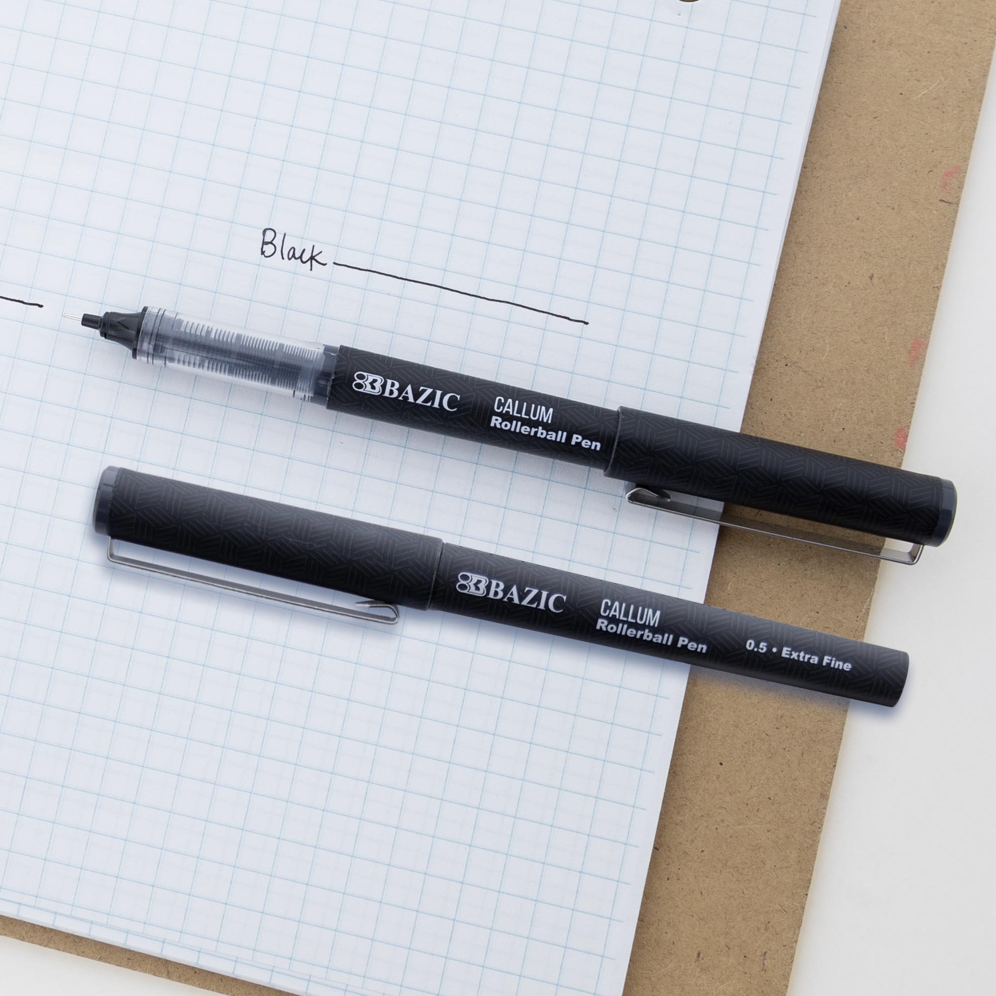 Callum Black Needle-Tip Rollerball Pen (2/Pack)