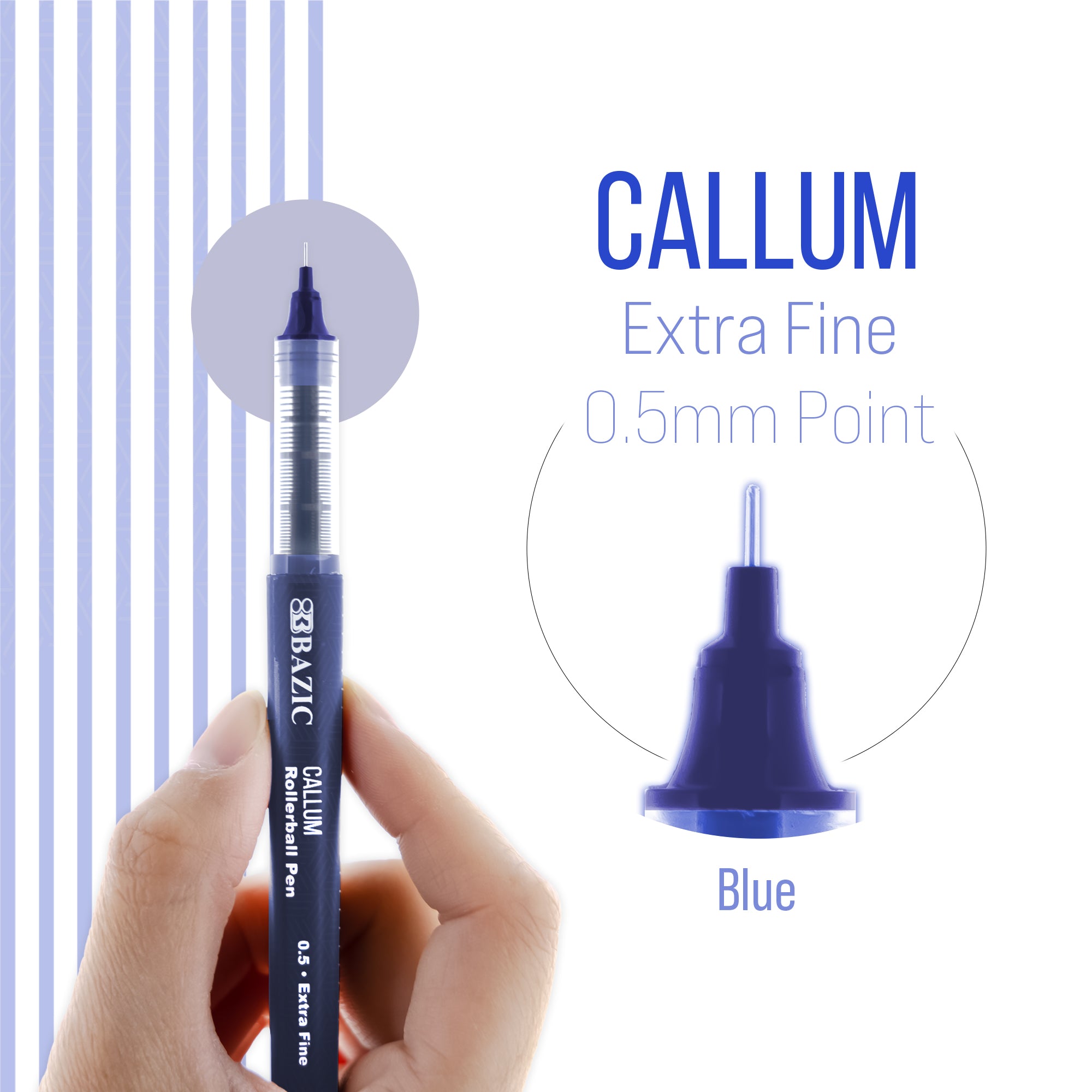 Callum Blue Needle-Tip Rollerball Pen (2/Pack)