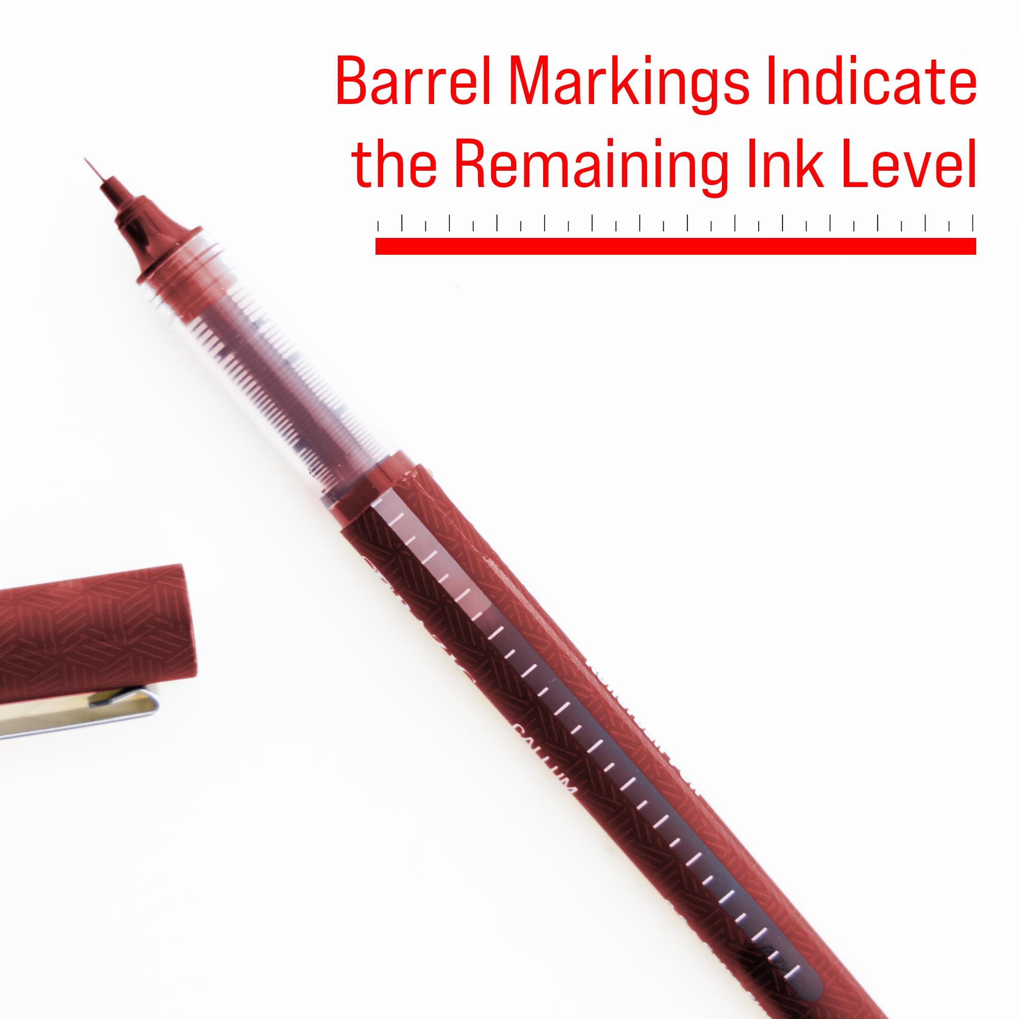 Callum Red Needle-Tip Rollerball Pen (2/Pack)