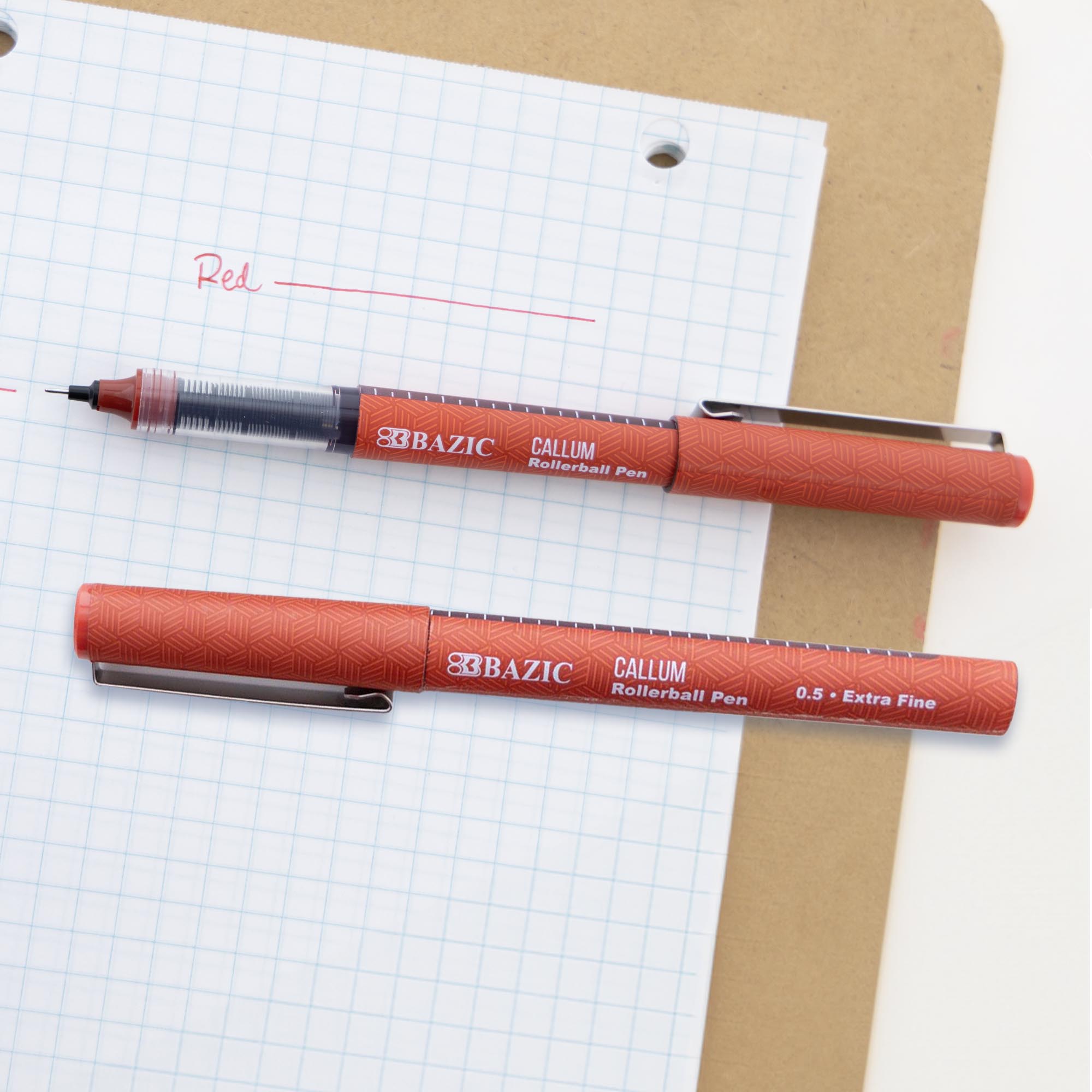 Callum Red Needle-Tip Rollerball Pen (2/Pack)