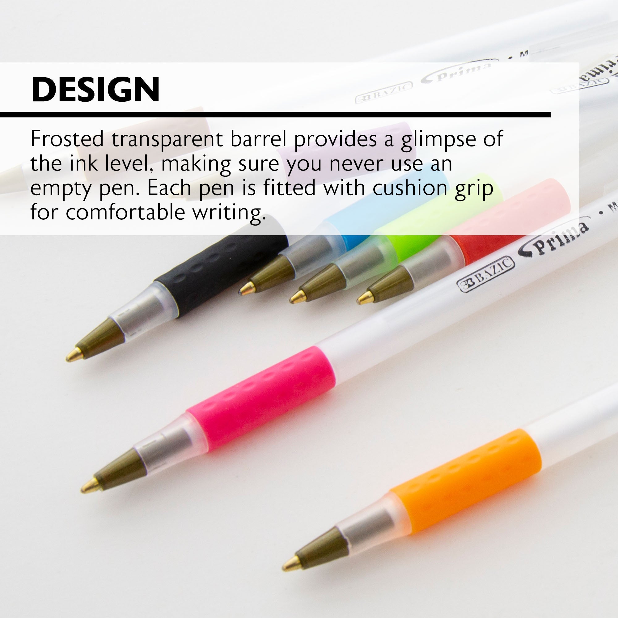 8 Color Prima Stick Pen w/ Cushion Grip