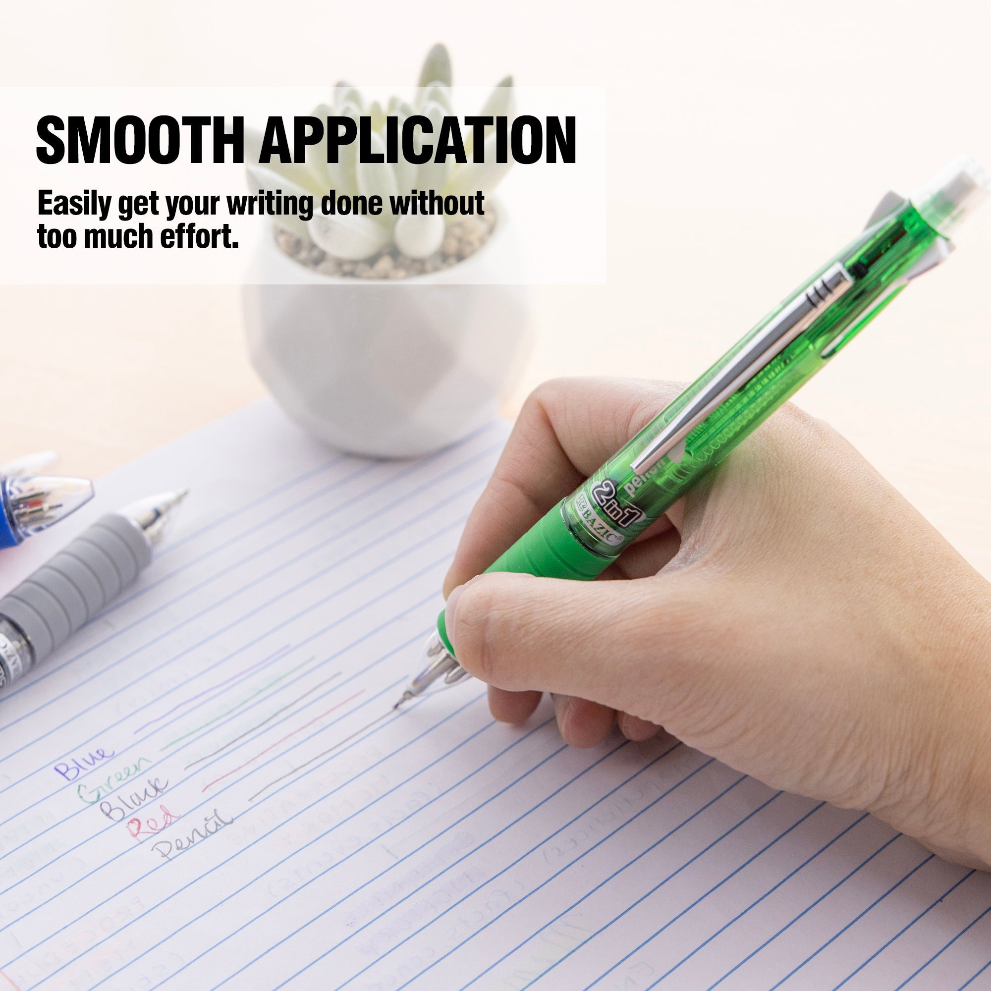 2-In-1 Mechanical Pencil & 4-Color Pen w/ Grip