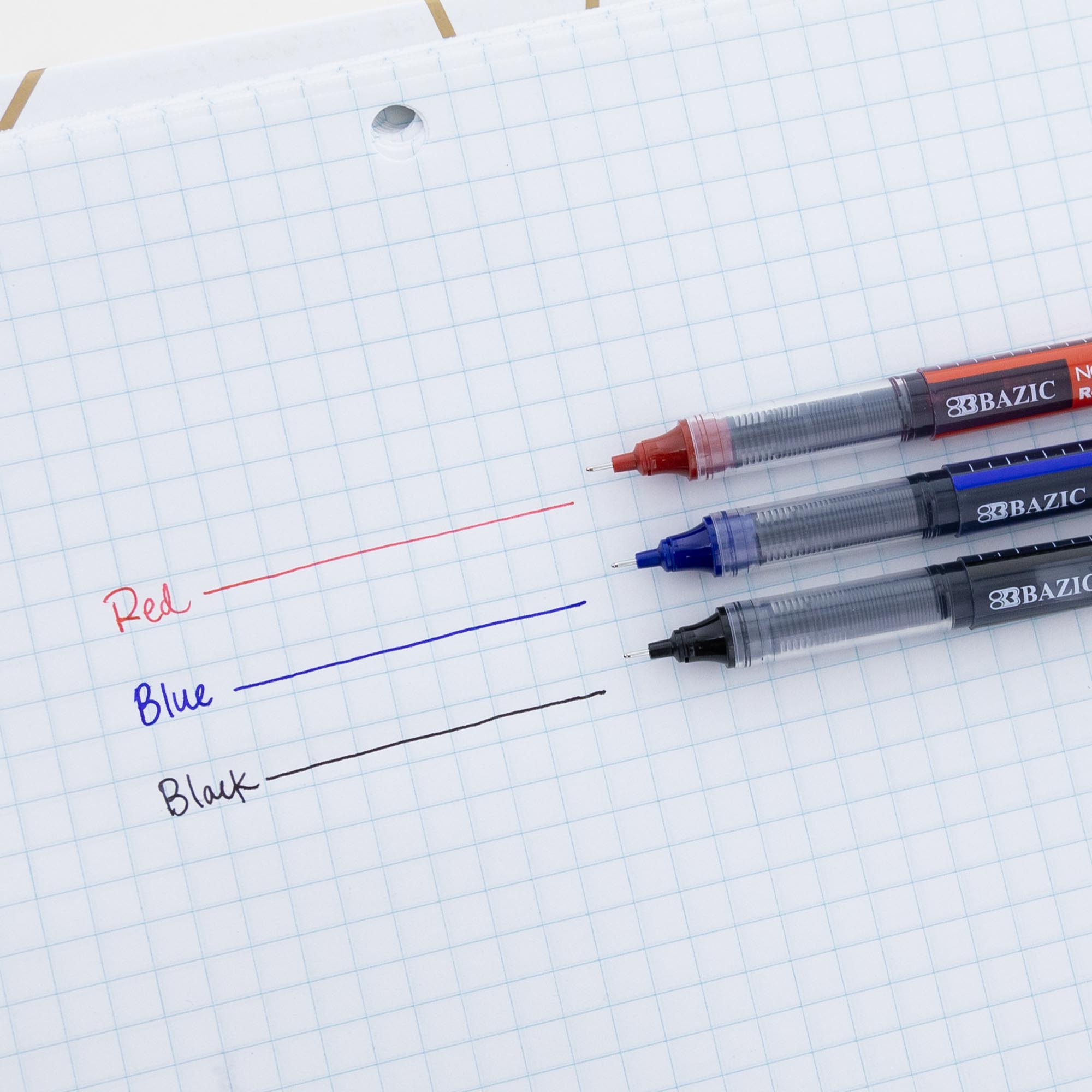 Norte Assorted Color Needle-Tip Rollerball Pen (3/Pack)