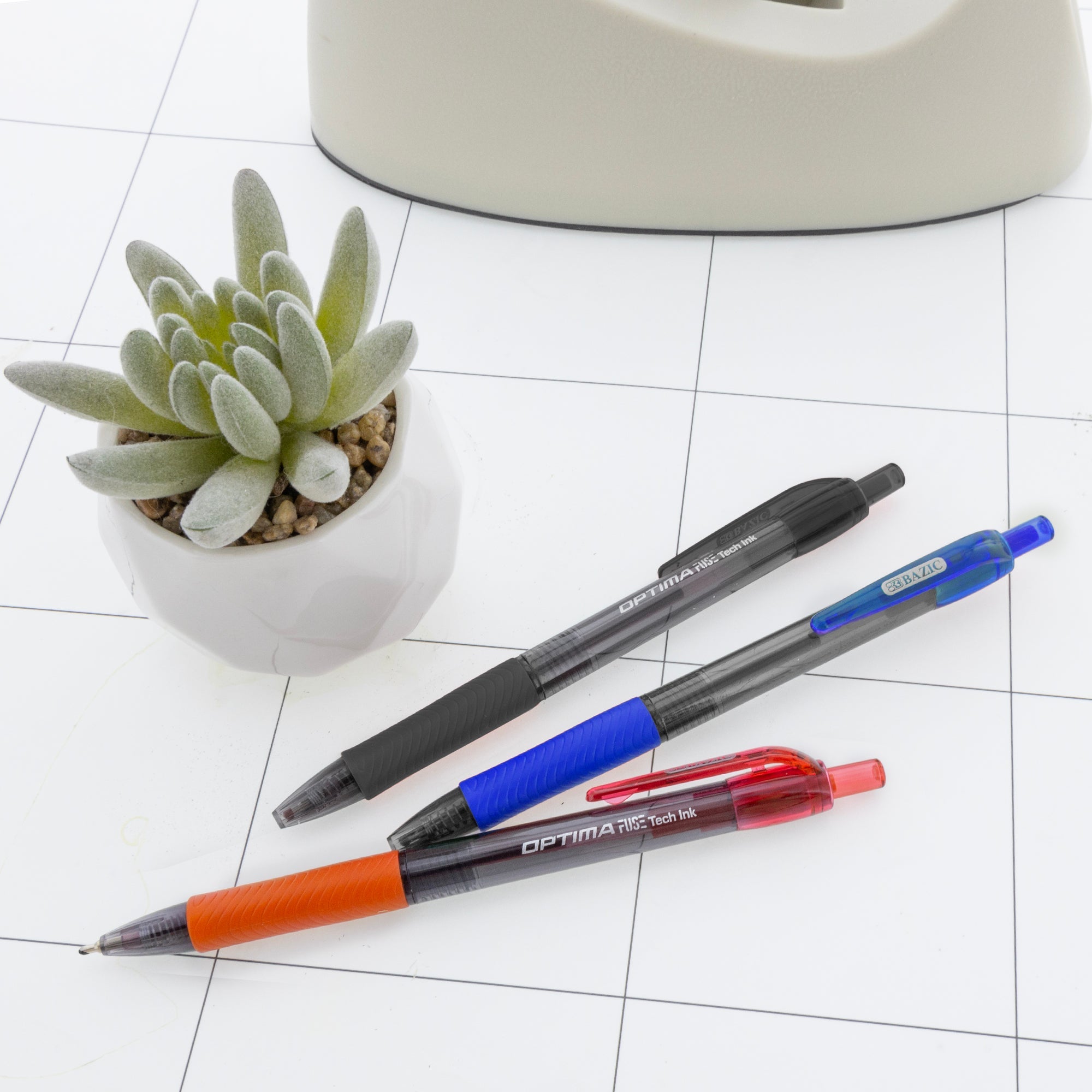 Optima Retractable Assorted Color Oil-Gel Ink (3/Pack)