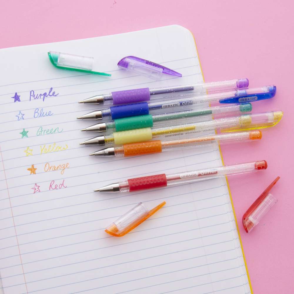 Essence Gel Pen 6 Glitter Color w/ Cushion Grip