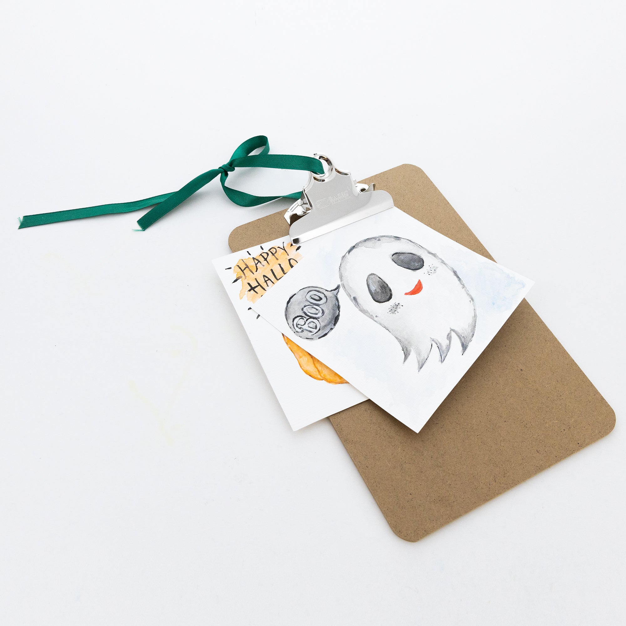 Hardboard Clipboard w/ Sturdy Spring Clip - Memo Size
