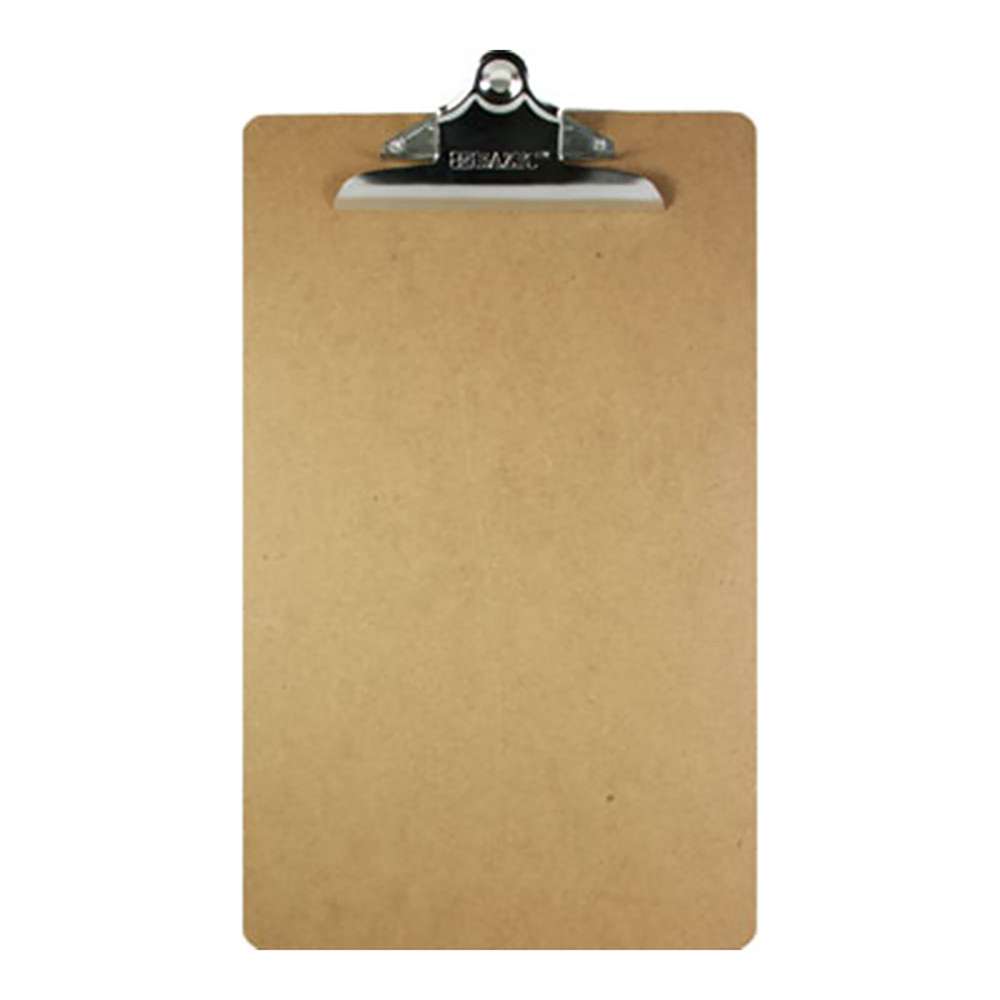 Hardboard Clipboard w/ Sturdy Spring Clip - Legal Size