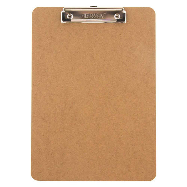 Standard Size Hardboard Clipboard w/ Low Profile Clip