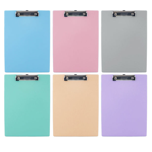 Pastel Color PVC Standard Clipboard w/ Low Profile Clip