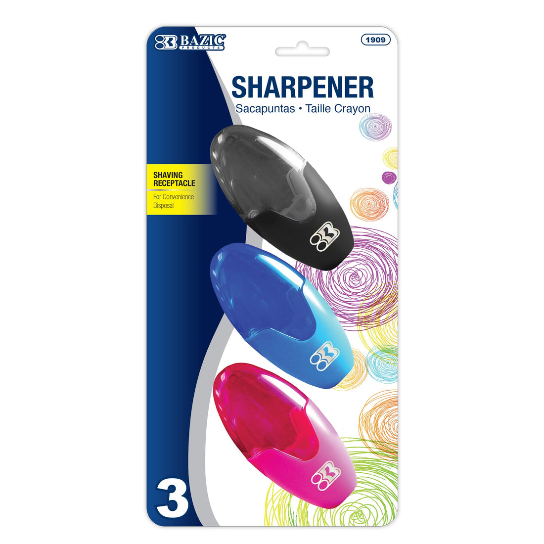 Noah Sharpener w/ Receptacle (3/Pack)