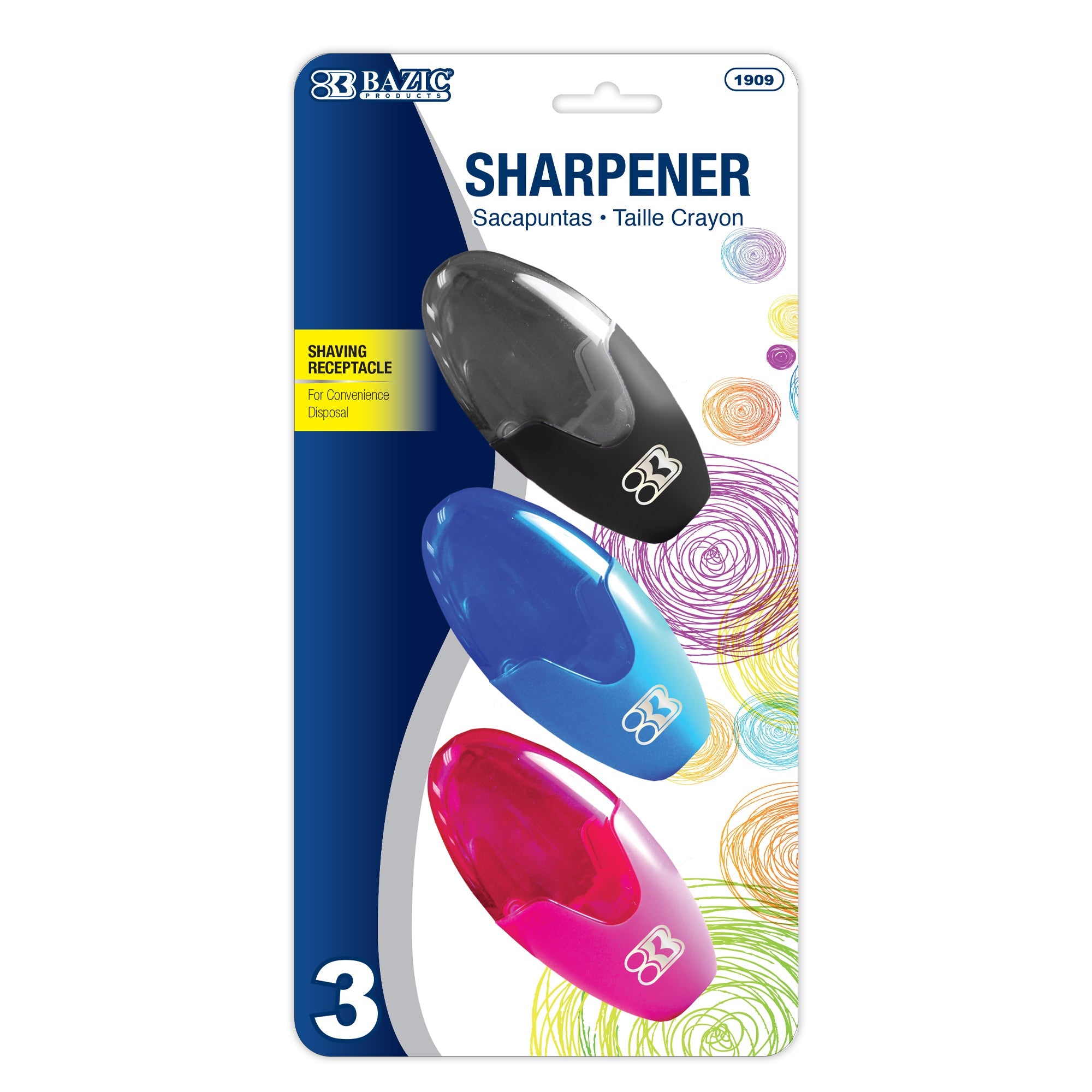 Noah Sharpener w/ Receptacle (3/Pack)