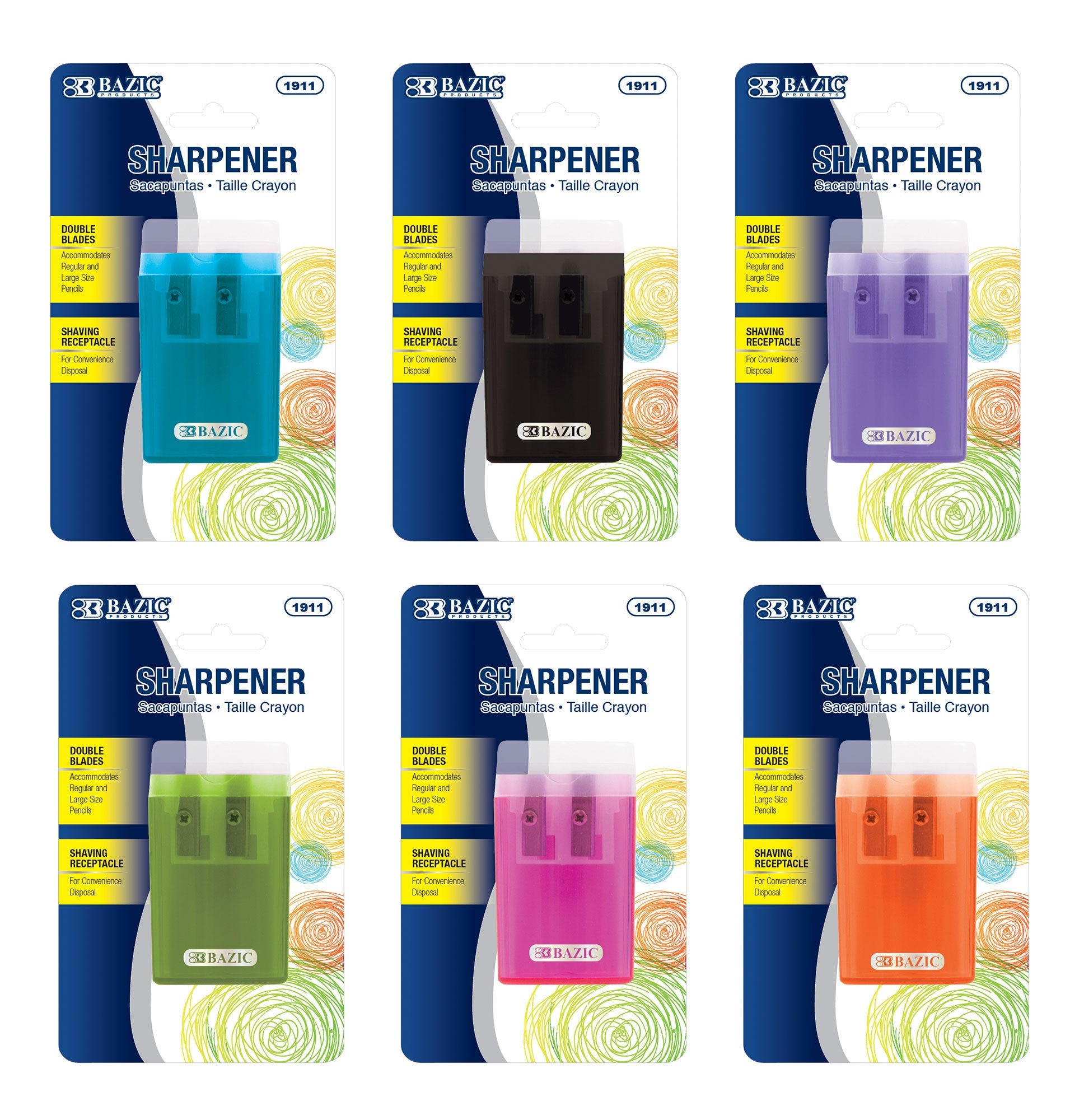 BAZIC Victor Dual Hole Sharpener w/ Lid & Receptacle – BAZIC Products