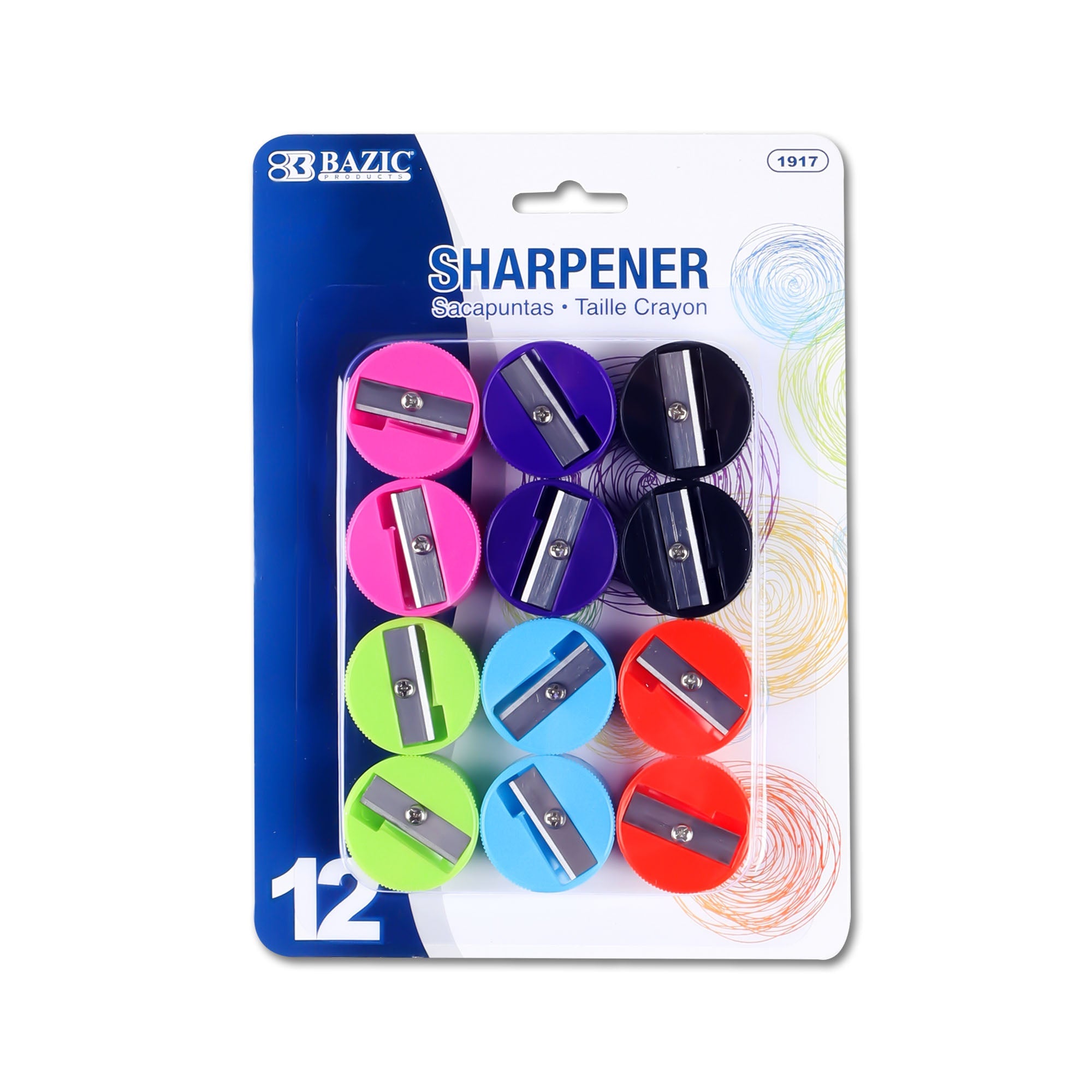 Luna Round Pencil Sharpener (12/Pack)