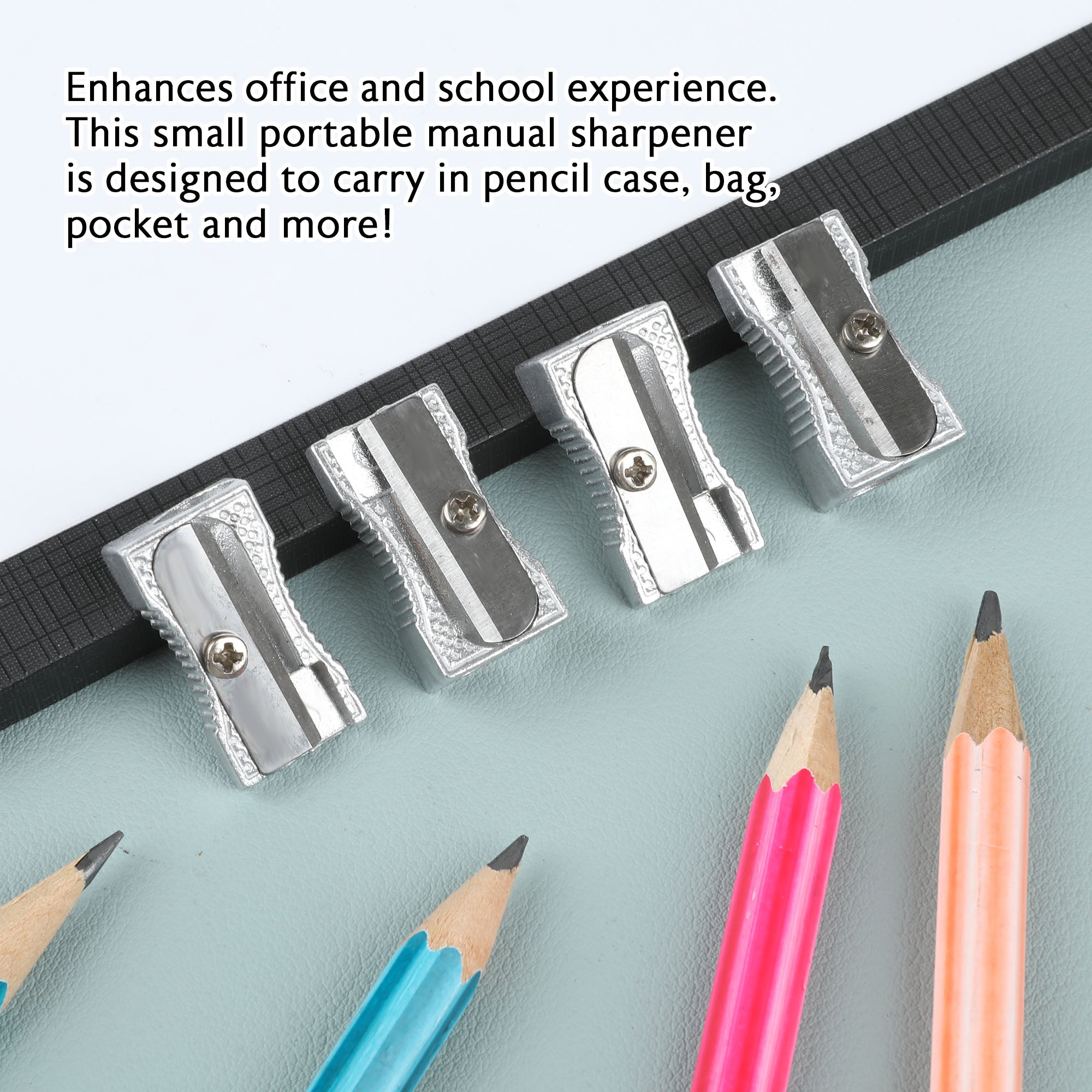 Single Hole Metal Pencil Sharpener (6/Pack)
