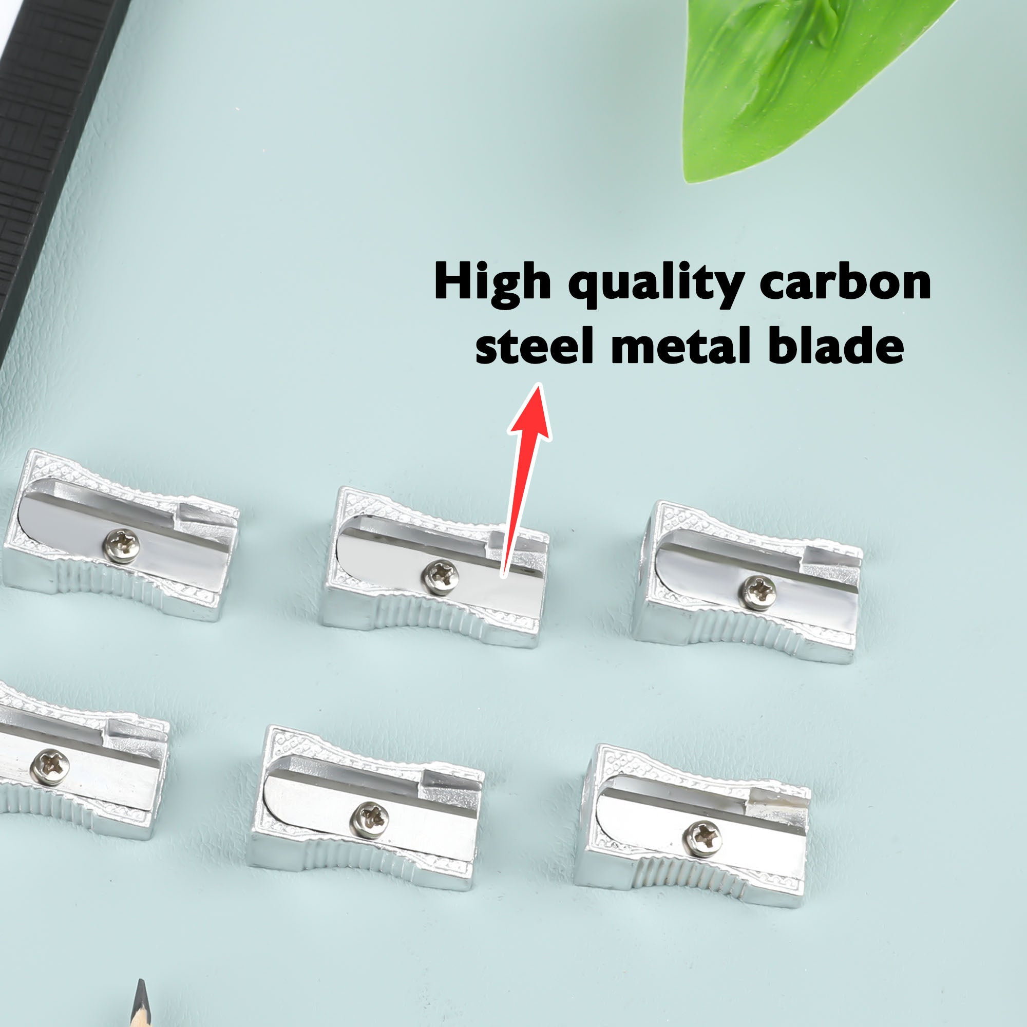 Single Hole Metal Pencil Sharpener (6/Pack)