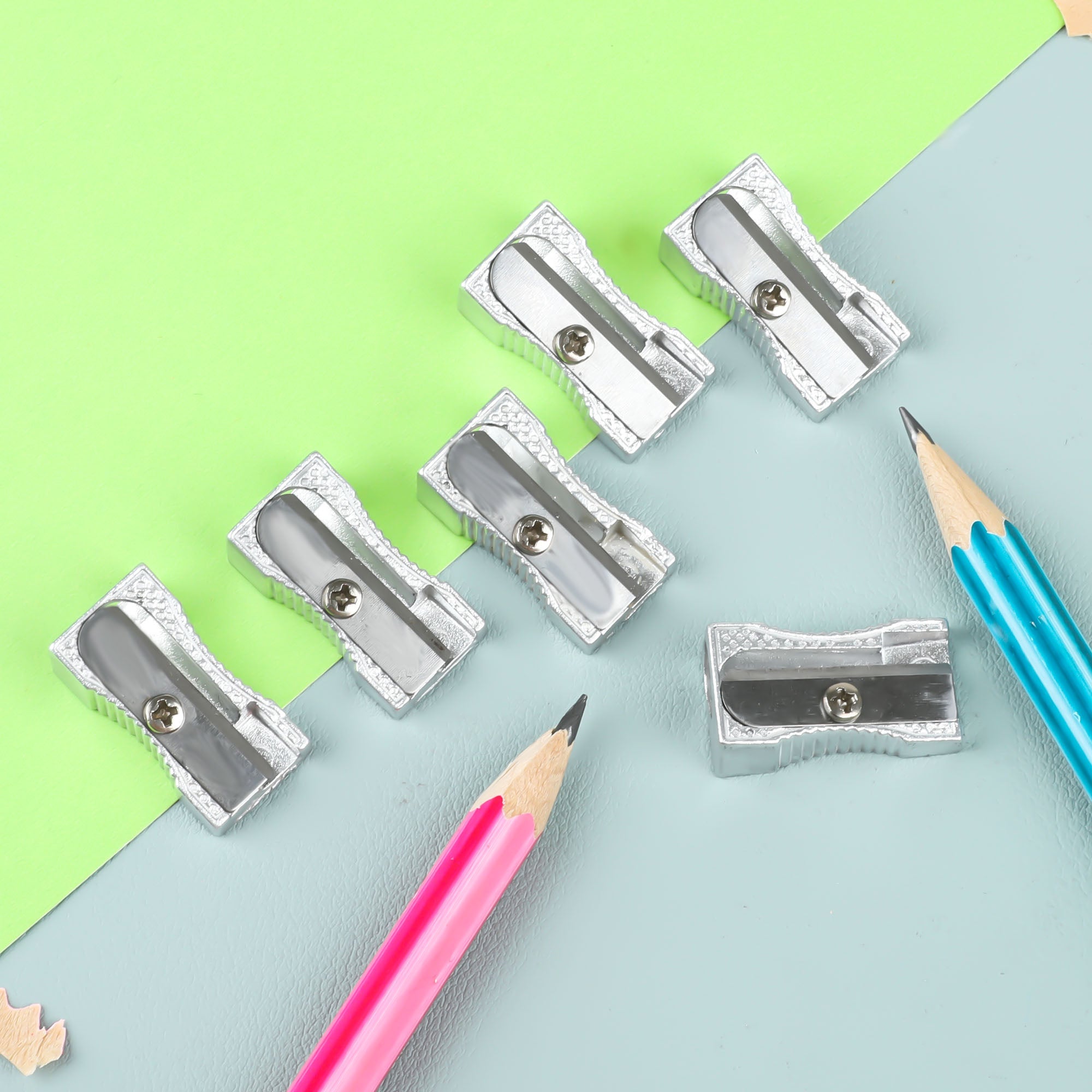 Single Hole Metal Pencil Sharpener (6/Pack)