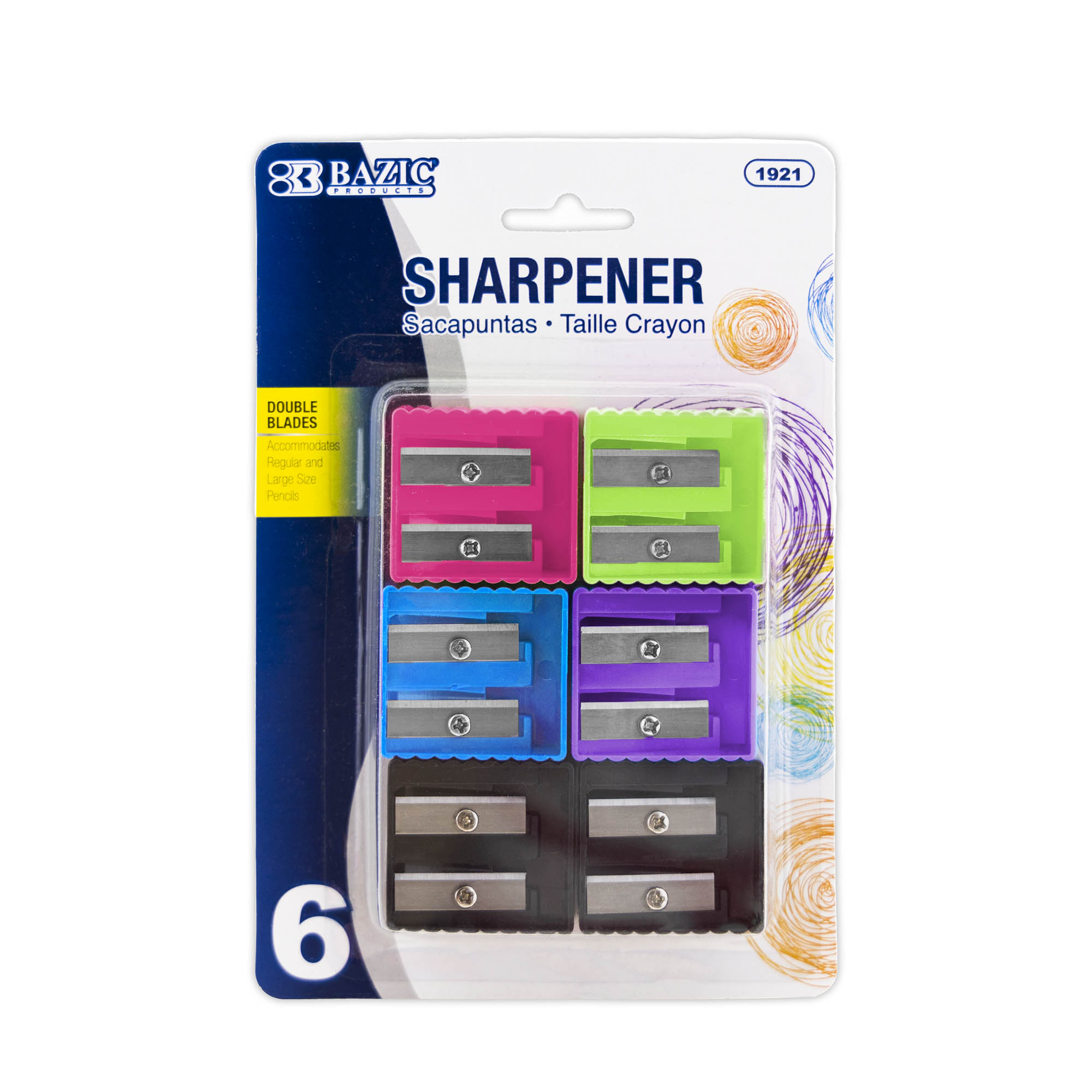Cora Dual Hole Square Sharpener (6/Pack)