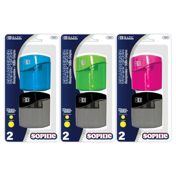 Sophie Dual Hole Sharpener w/ Square Receptacle (2/Pack)