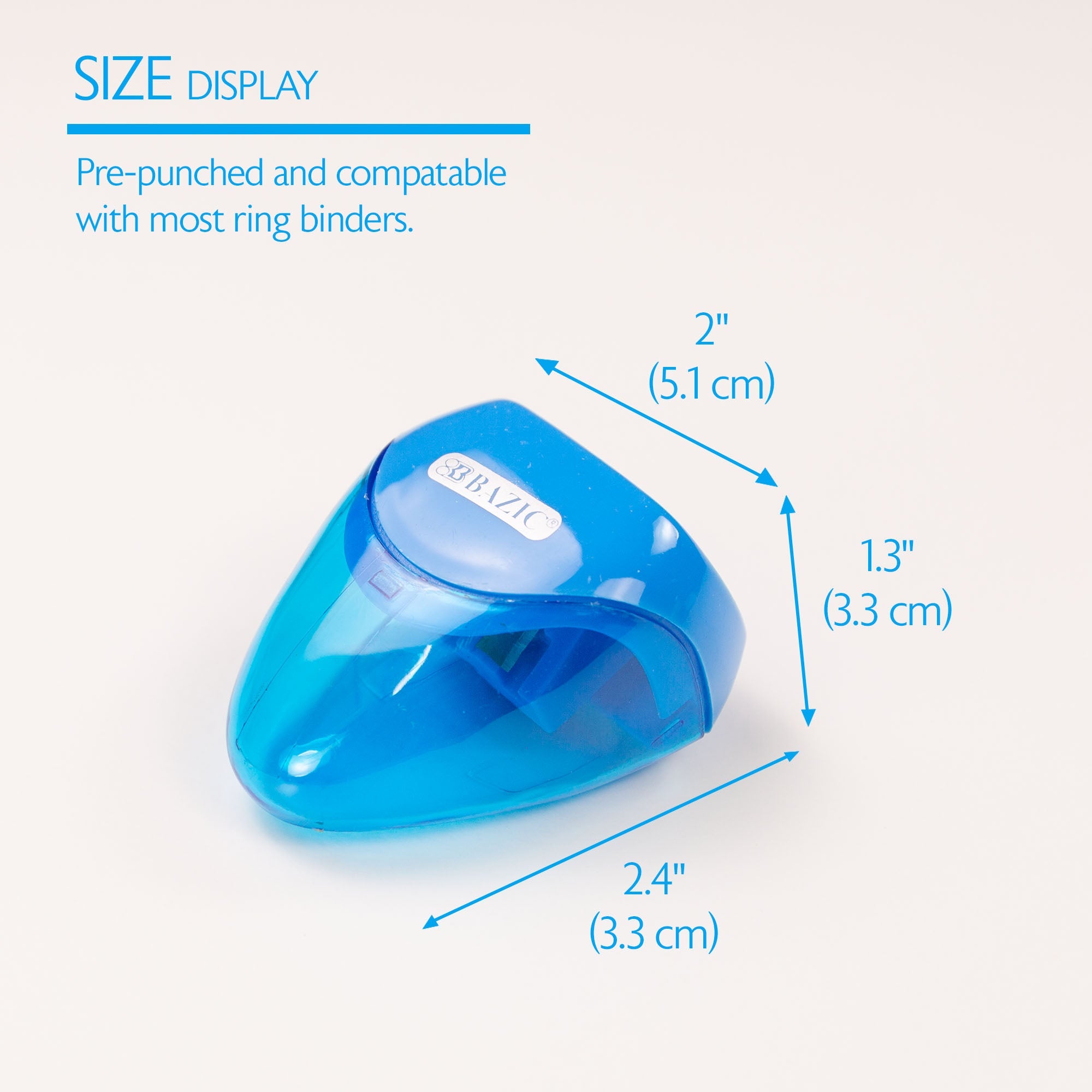 BAZIC Kara Dual Hole Sharpener w/ Triangle Receptacle (2/Pack