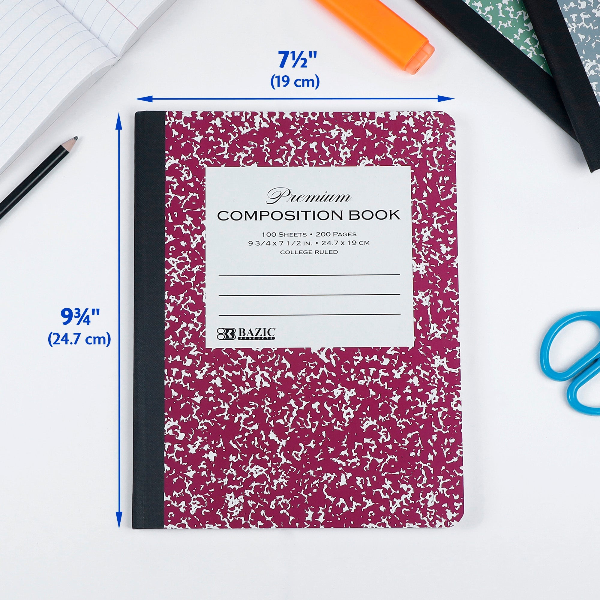 C/R 100 Ct. Premium Morandi Color Marble Composition Book