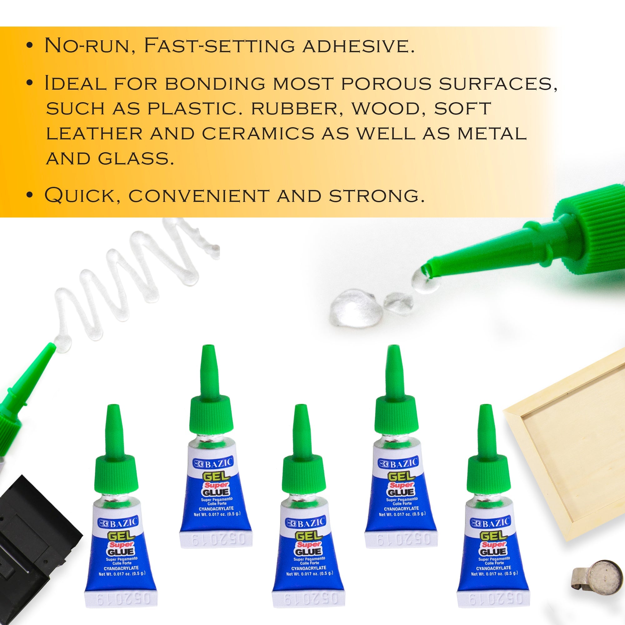 Super Glue Gel 0.017 oz (0.5g)(5/Pack)
