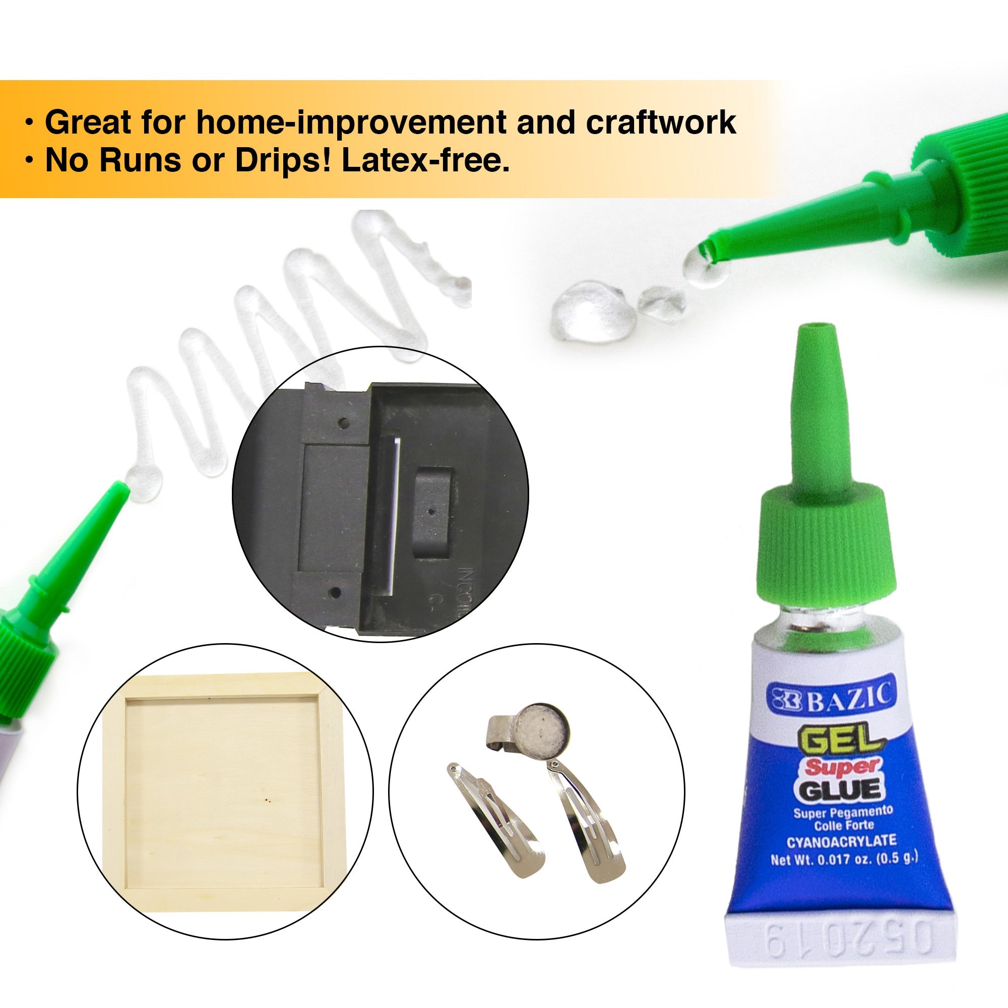 Super Glue Gel 0.017 oz (0.5g)(5/Pack)