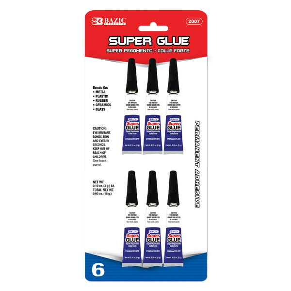 0.10 oz (3g) Super Glue (6/Pack)