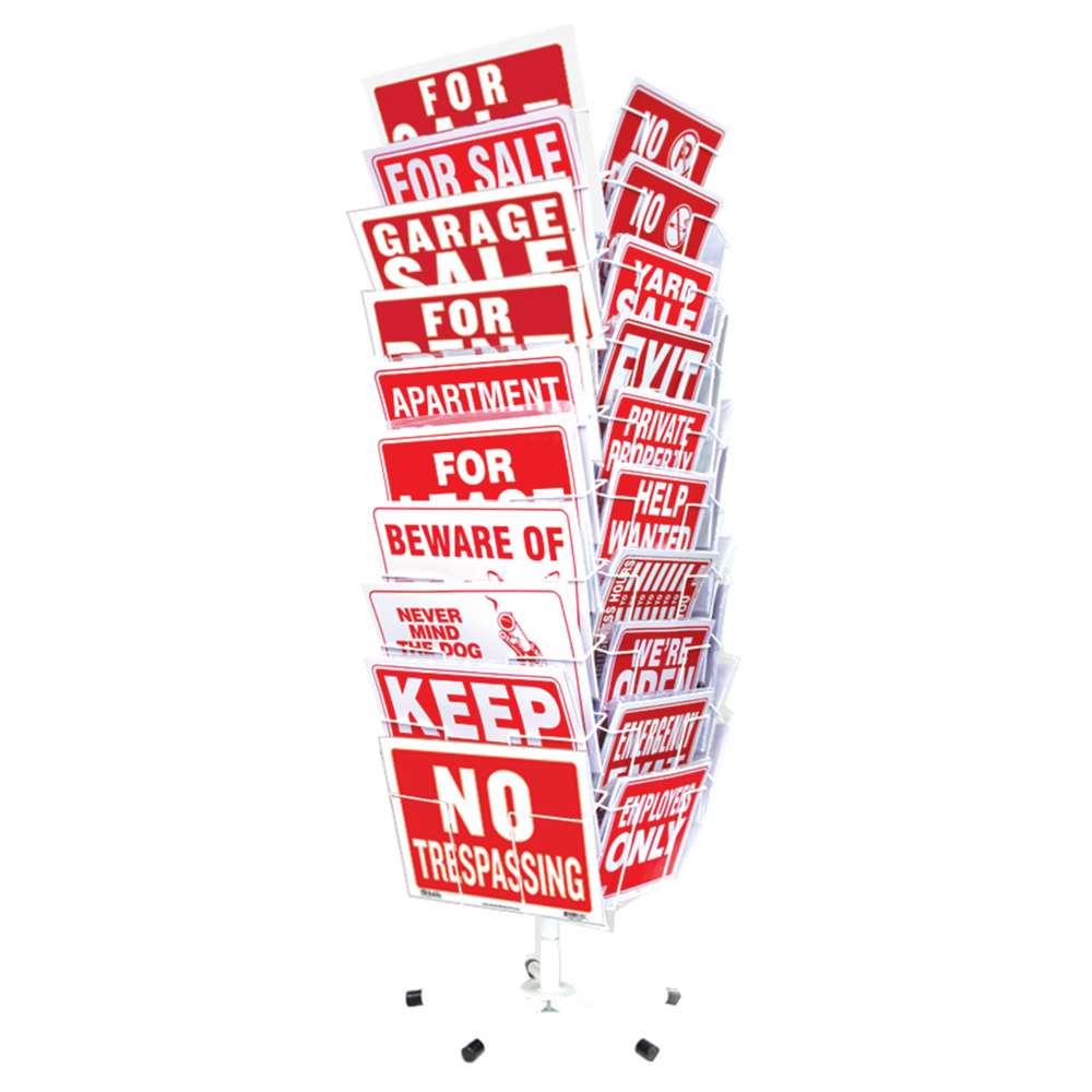 9" x 12" & 12" X 16" Sign 40-Slots Spinning Rack Only