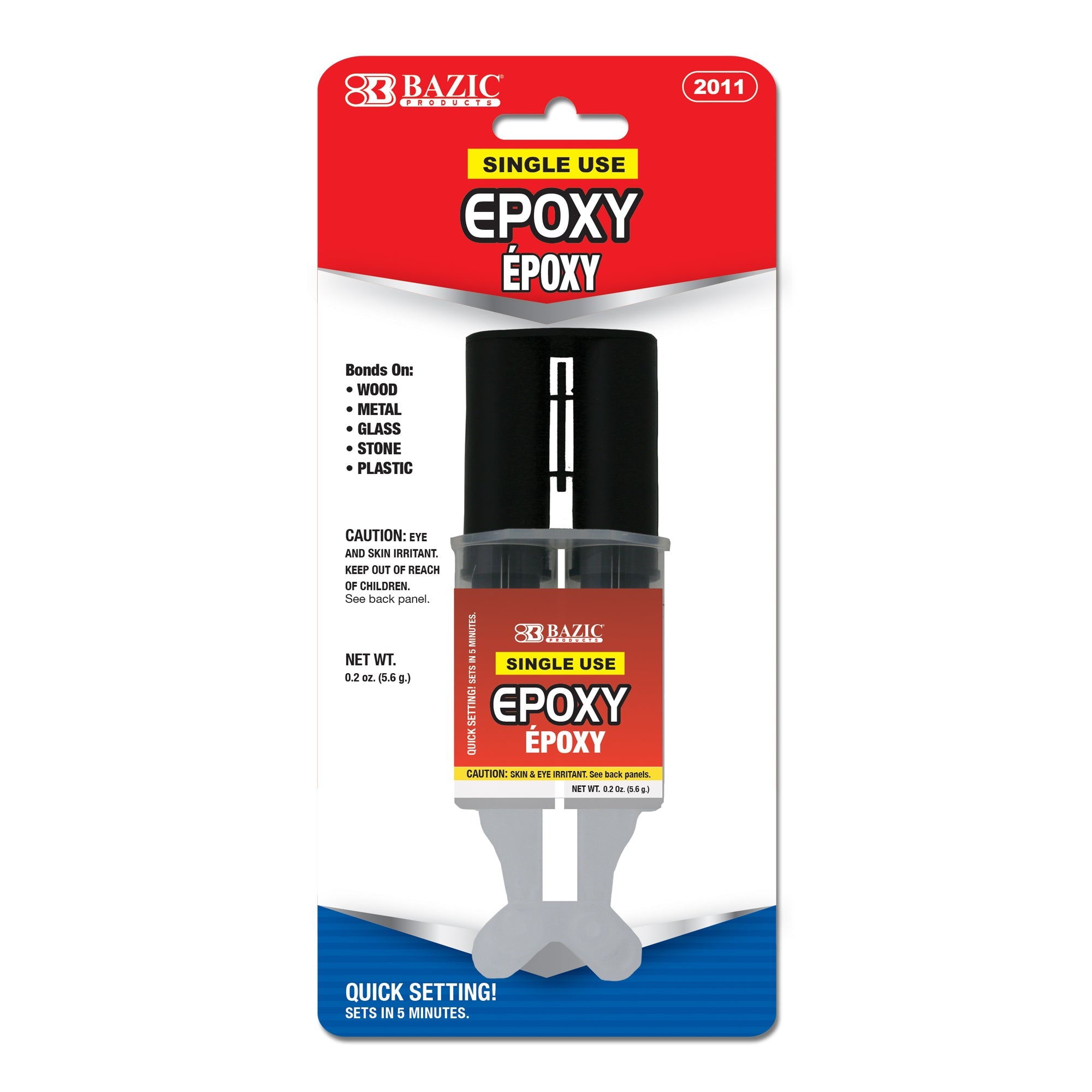 Epoxy Glue Quick Setting w/ Syringe Applicator 0.2 oz (5.6g)