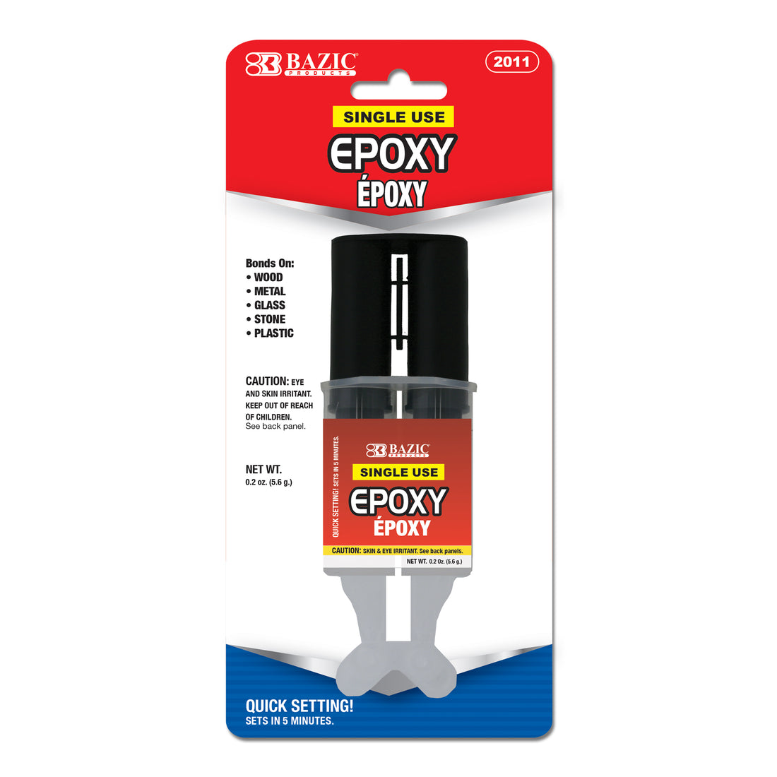 0.2 oz (5.6g) Quick Setting Epoxy Glue w/ Syringe Applicator