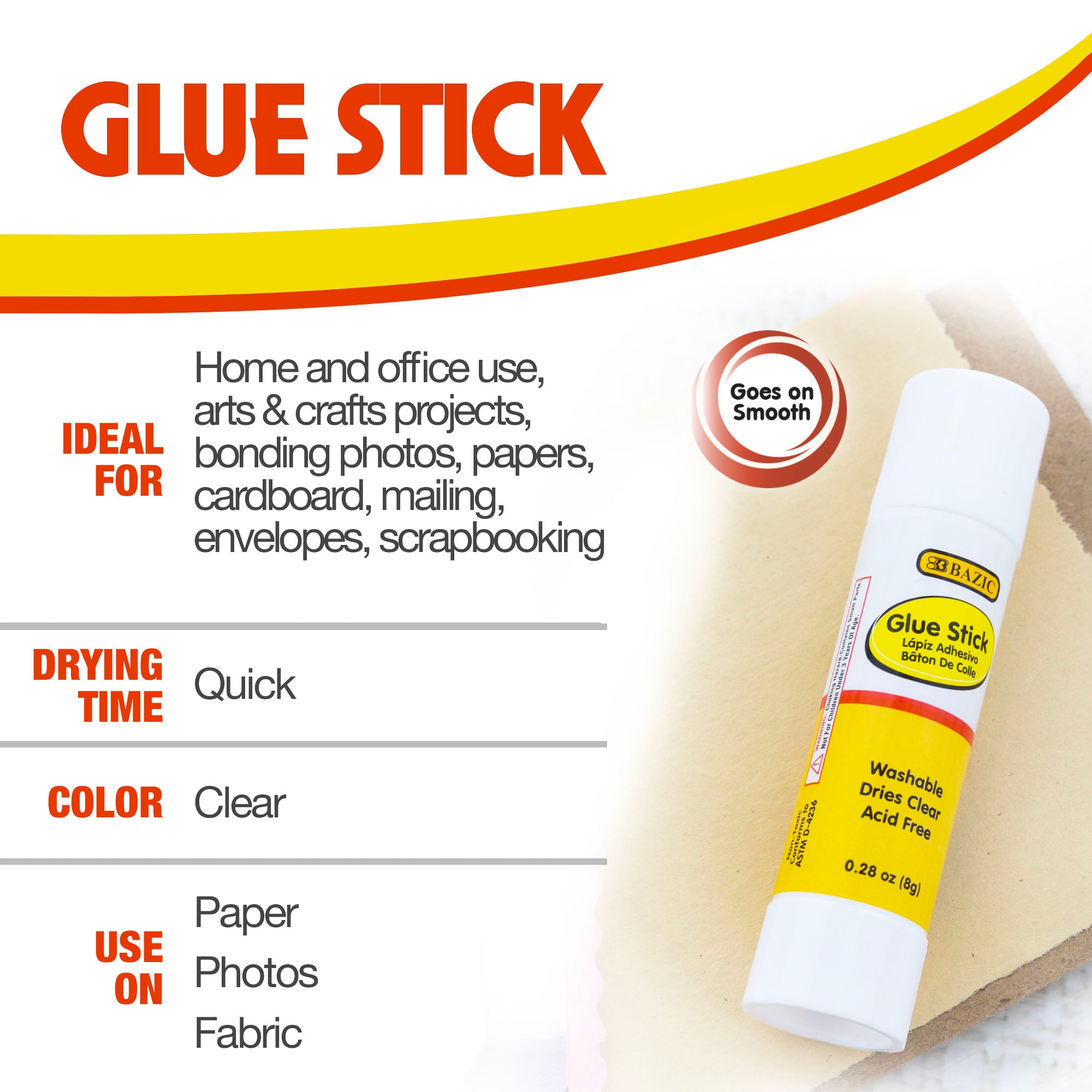Glue Stick All Purpose 0.28 Oz (8g)(30/Pack)