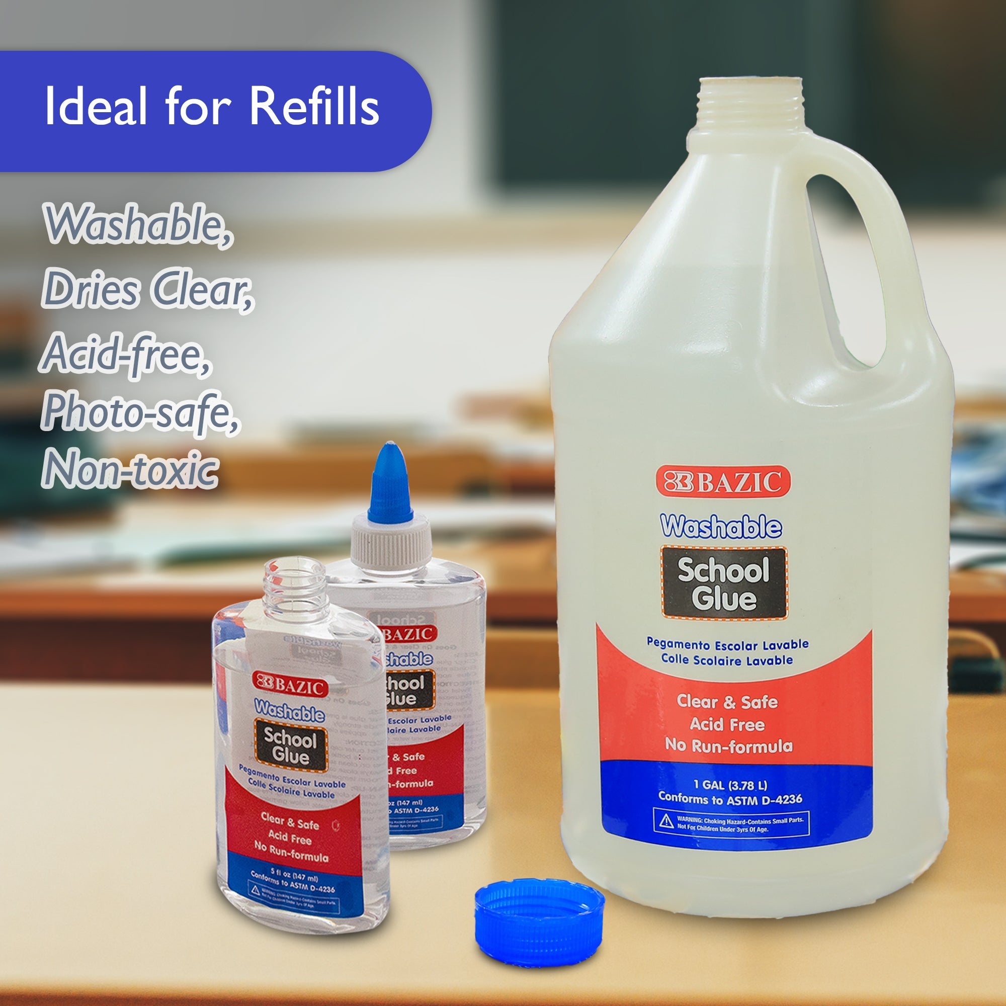Clear Washable School Glue 1 Gallon