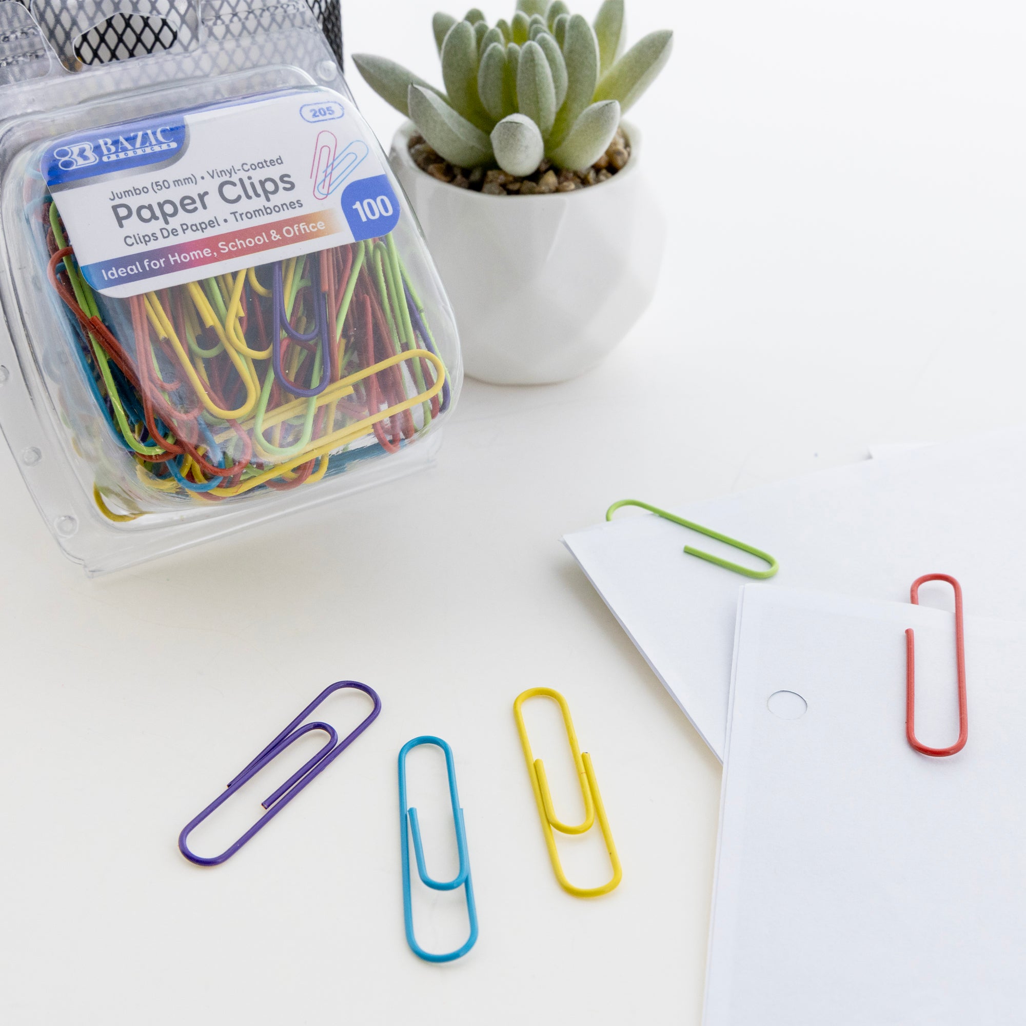 Paper Clip (50mm) Jumbo Color (100/Pack)