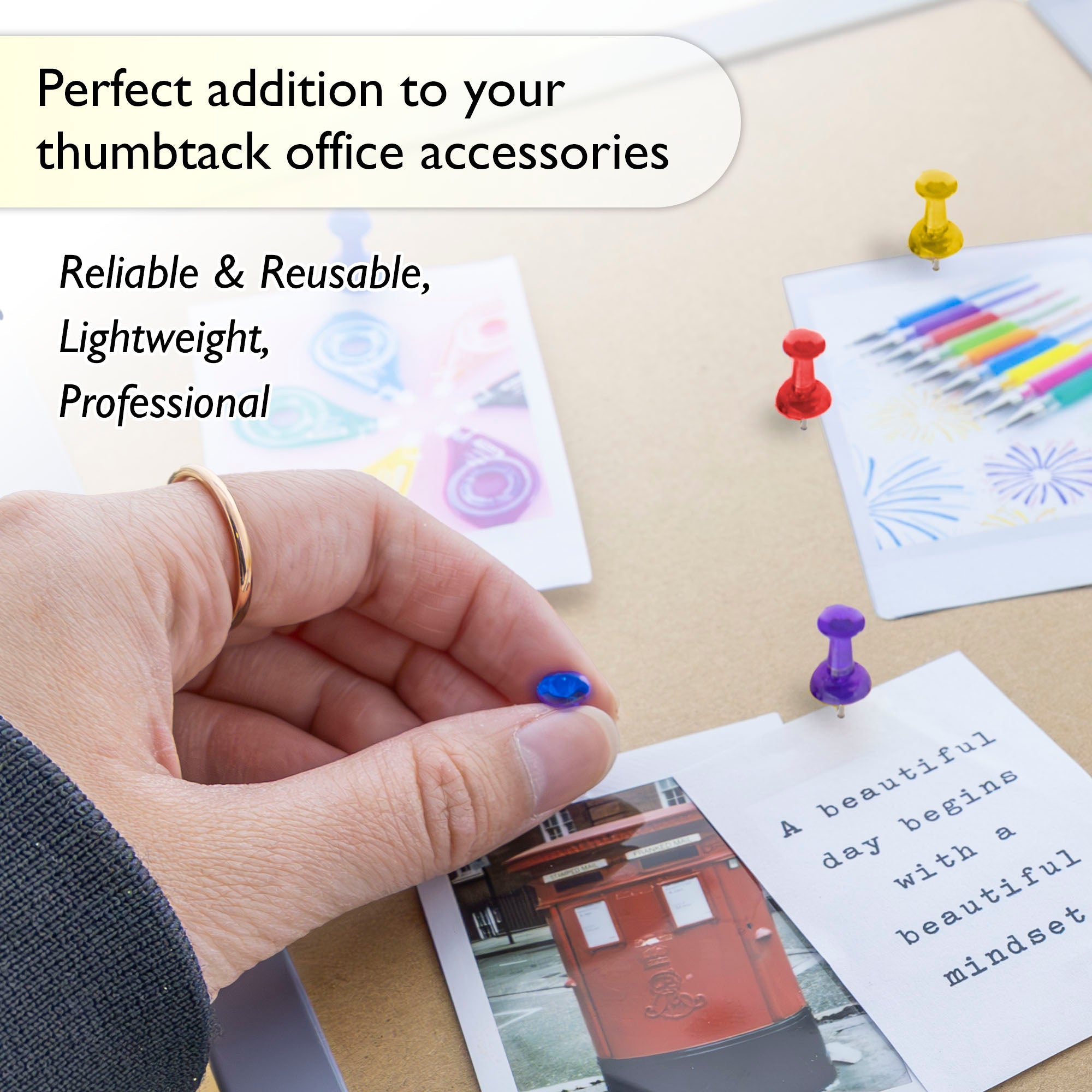 Push Pins Assorted Transparent Color (100/Pack)