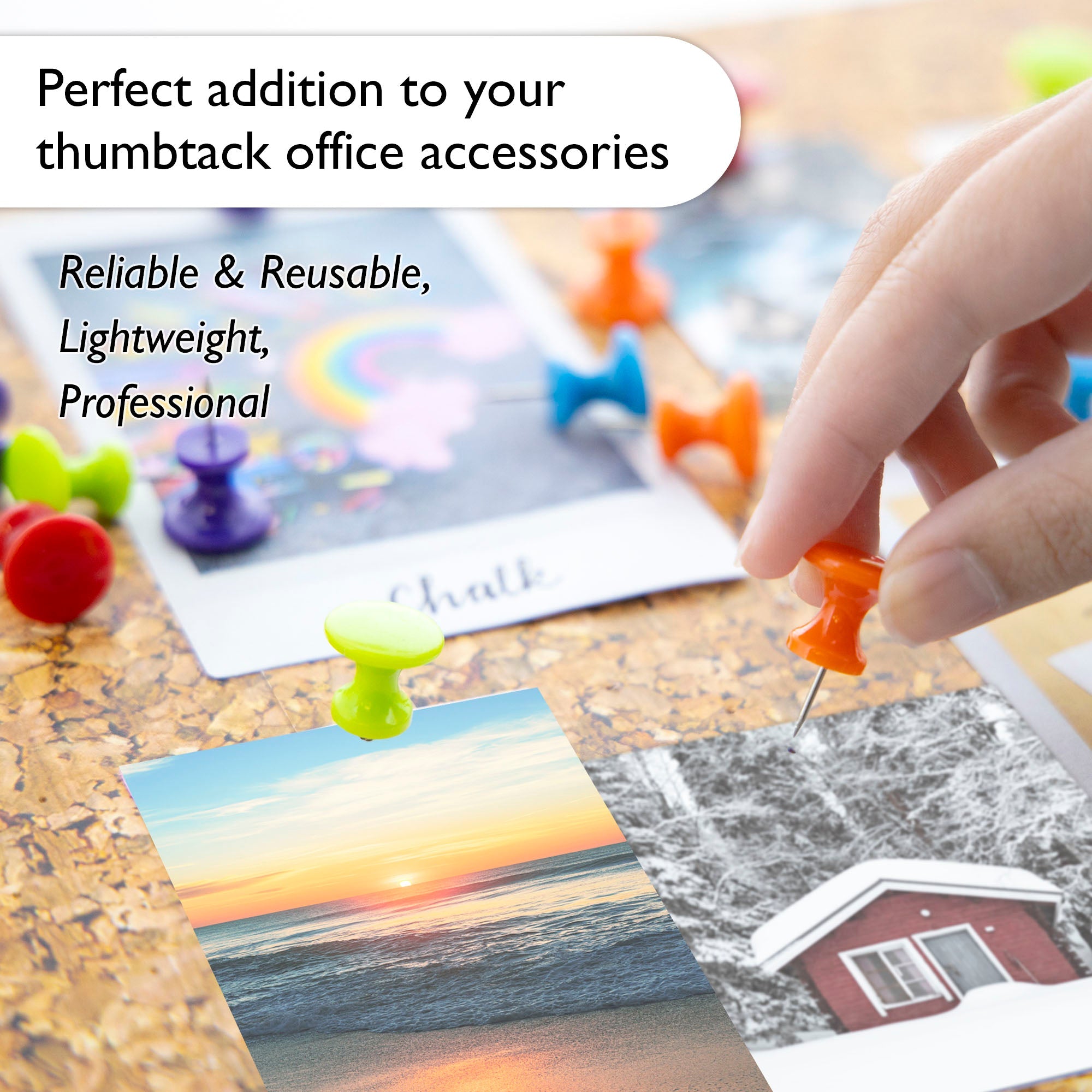 Push Pins Jumbo Assorted Color (25/Pack)
