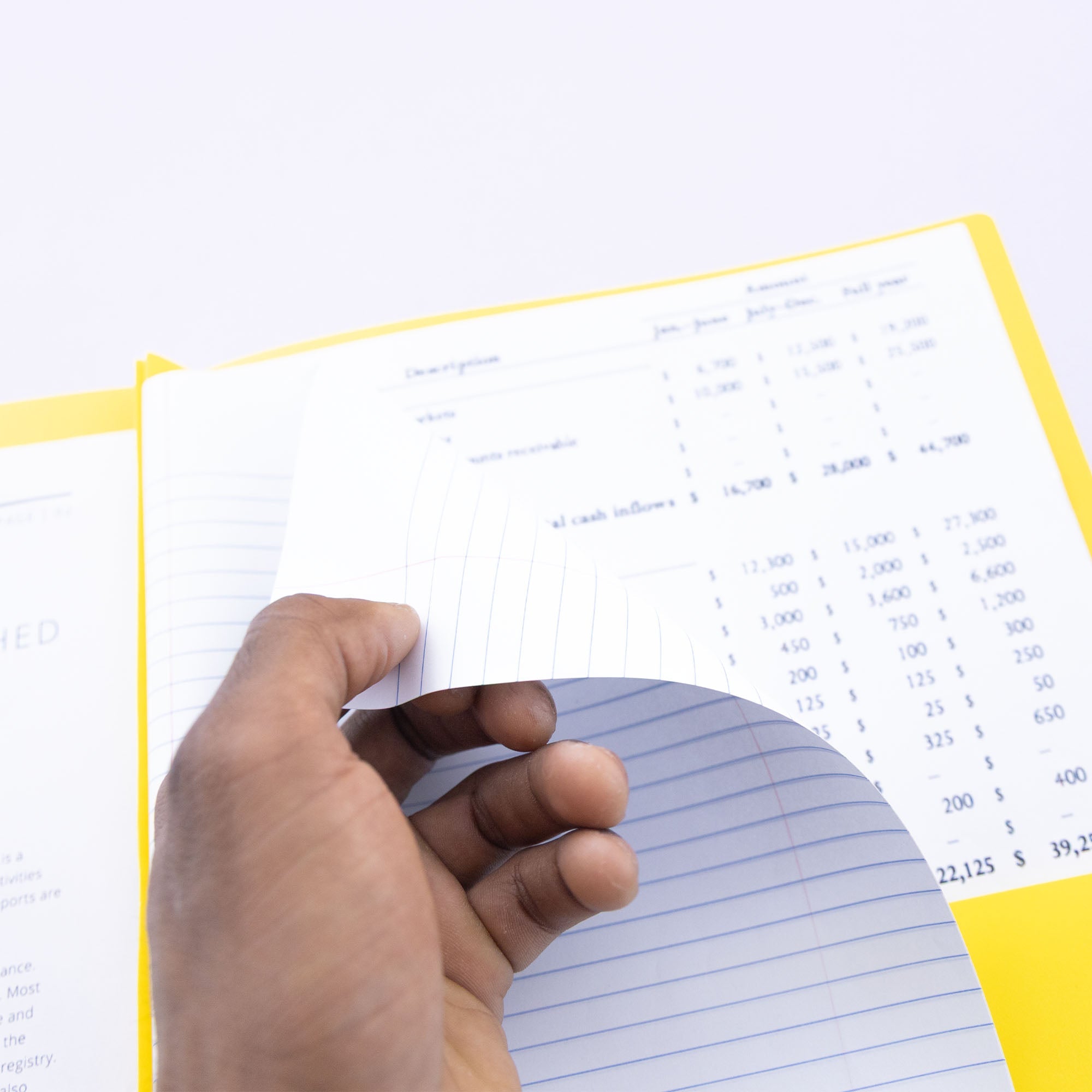 Poly 2-Pockets Portfolio - Yellow Color w/ 3-Prong Fastener