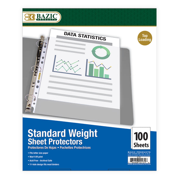 Standard Weight Top Loading Sheet Protectors (100/Box)