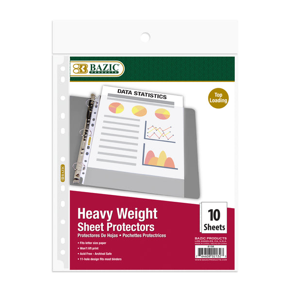 Heavy Weight Top Loading Sheet Protectors (10/Pack)