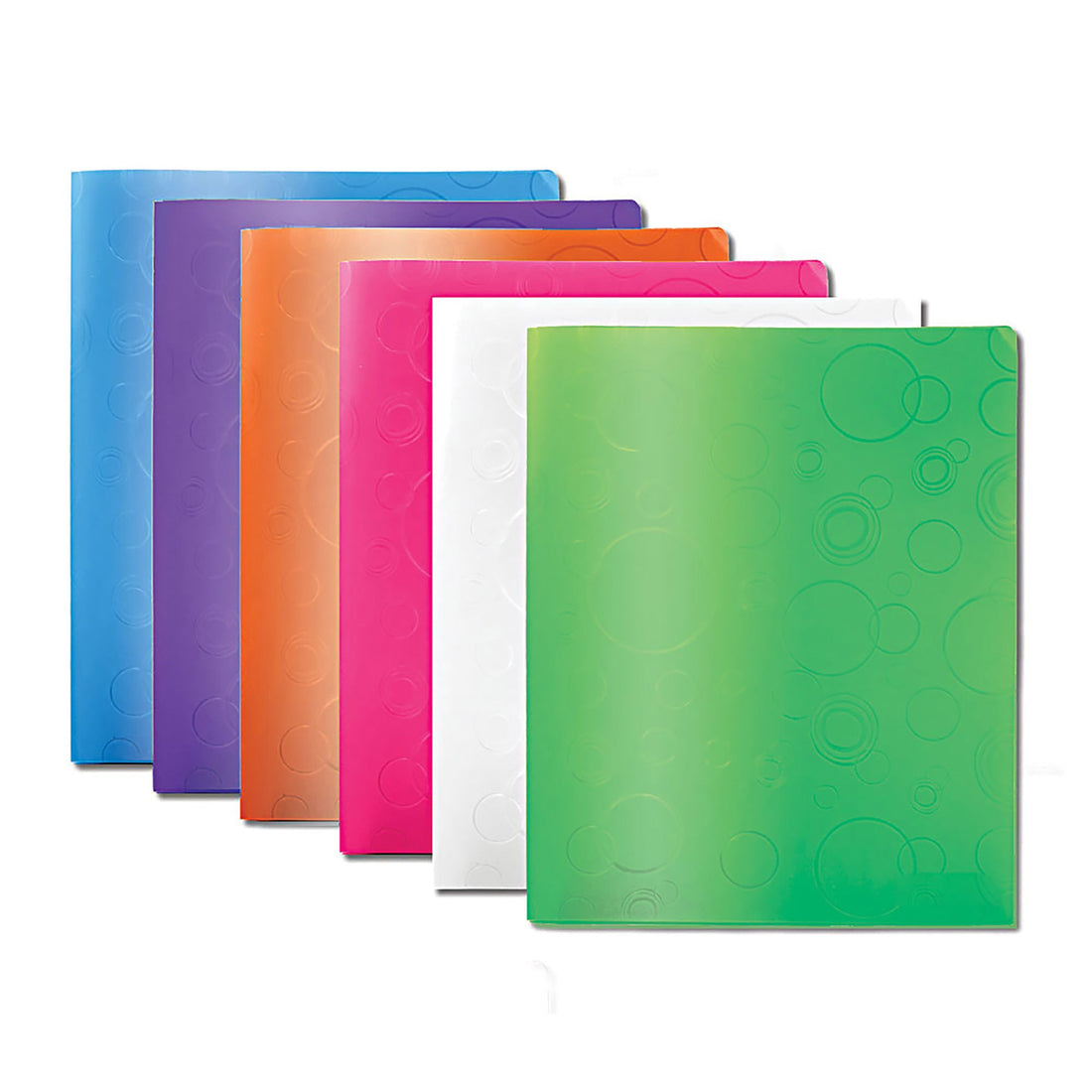 Bubble Embossed 2-Pocket Poly Portfolio
