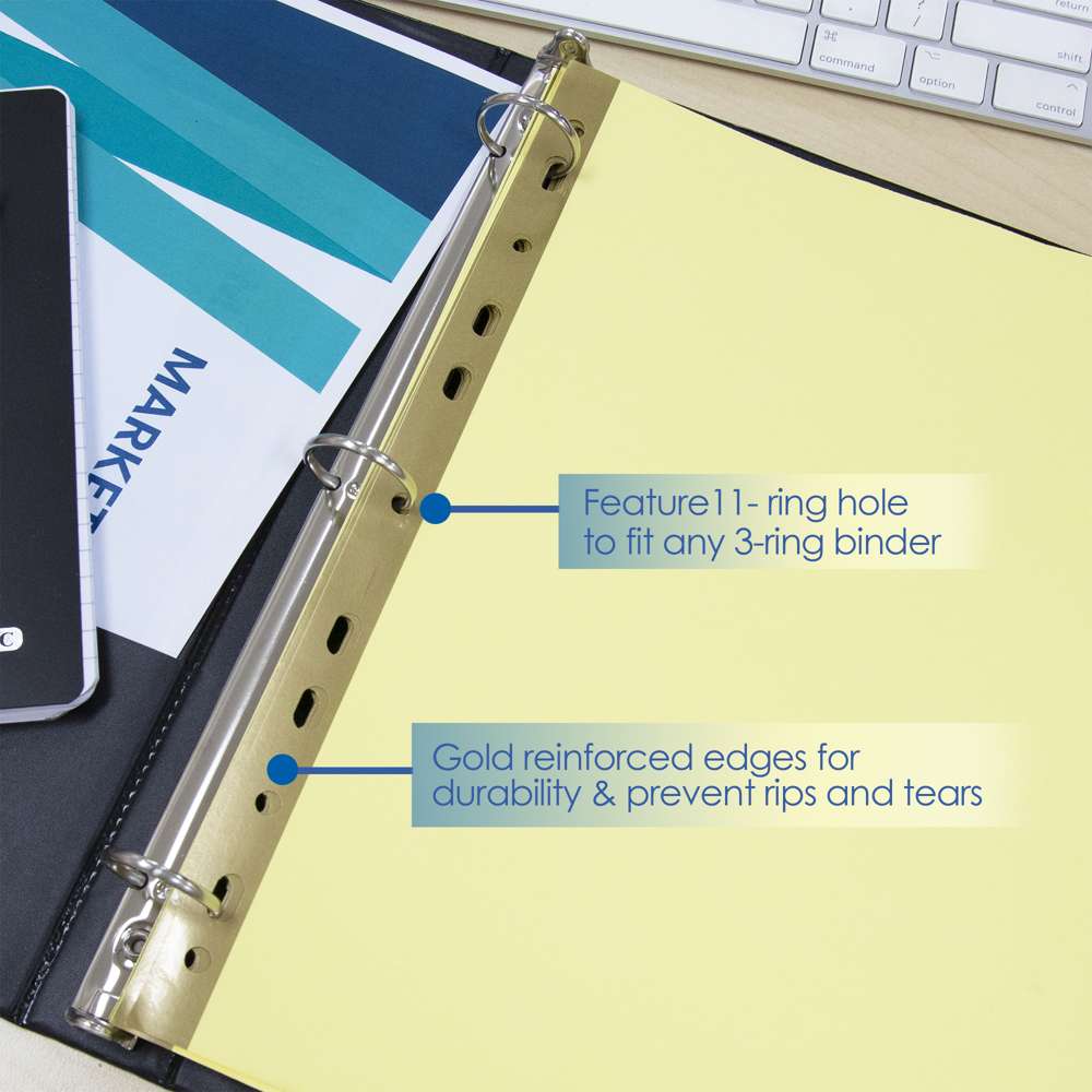 Paper Dividers w/ 8-Insertable Color Tabs