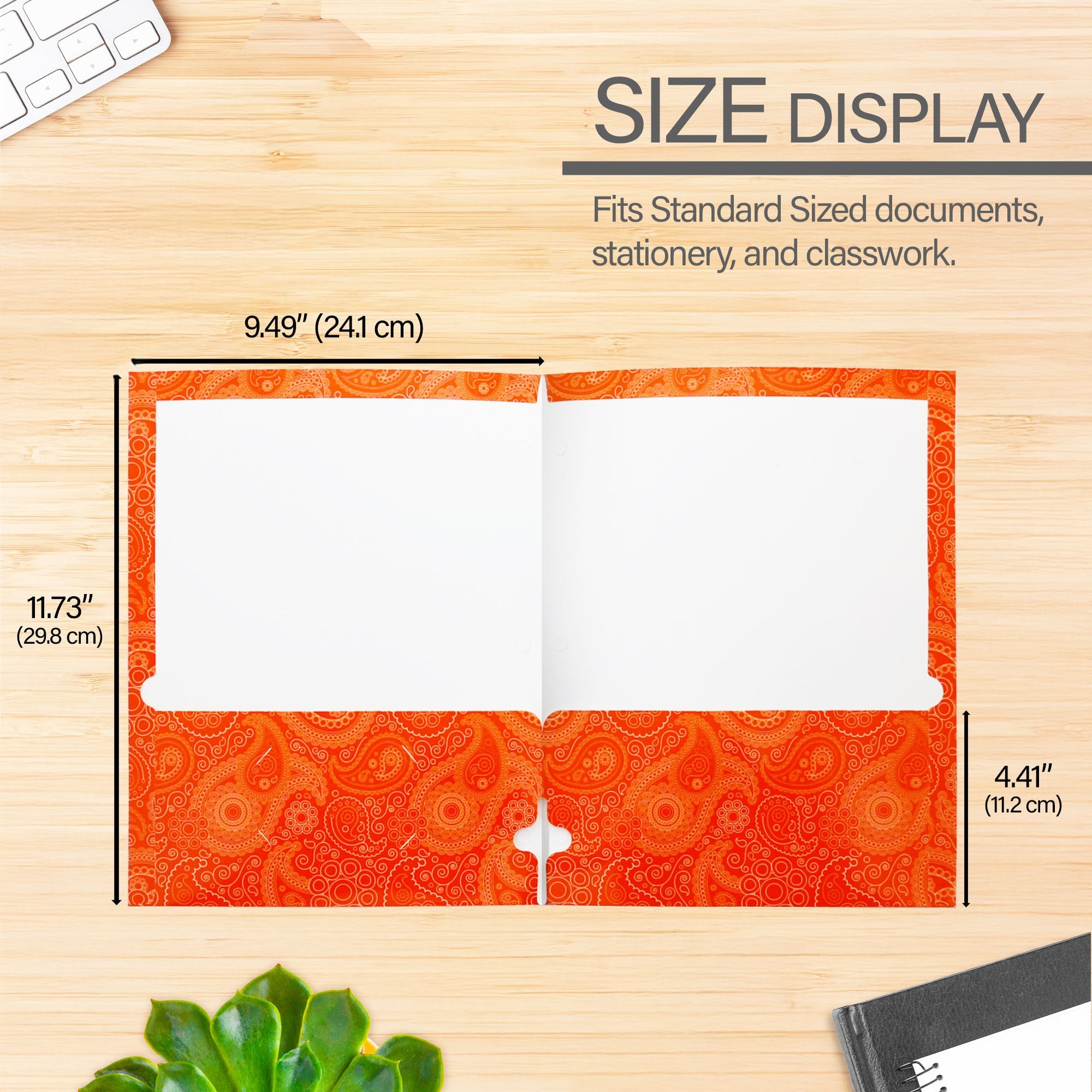 2 Pockets Fashion Portfolios - Paisley