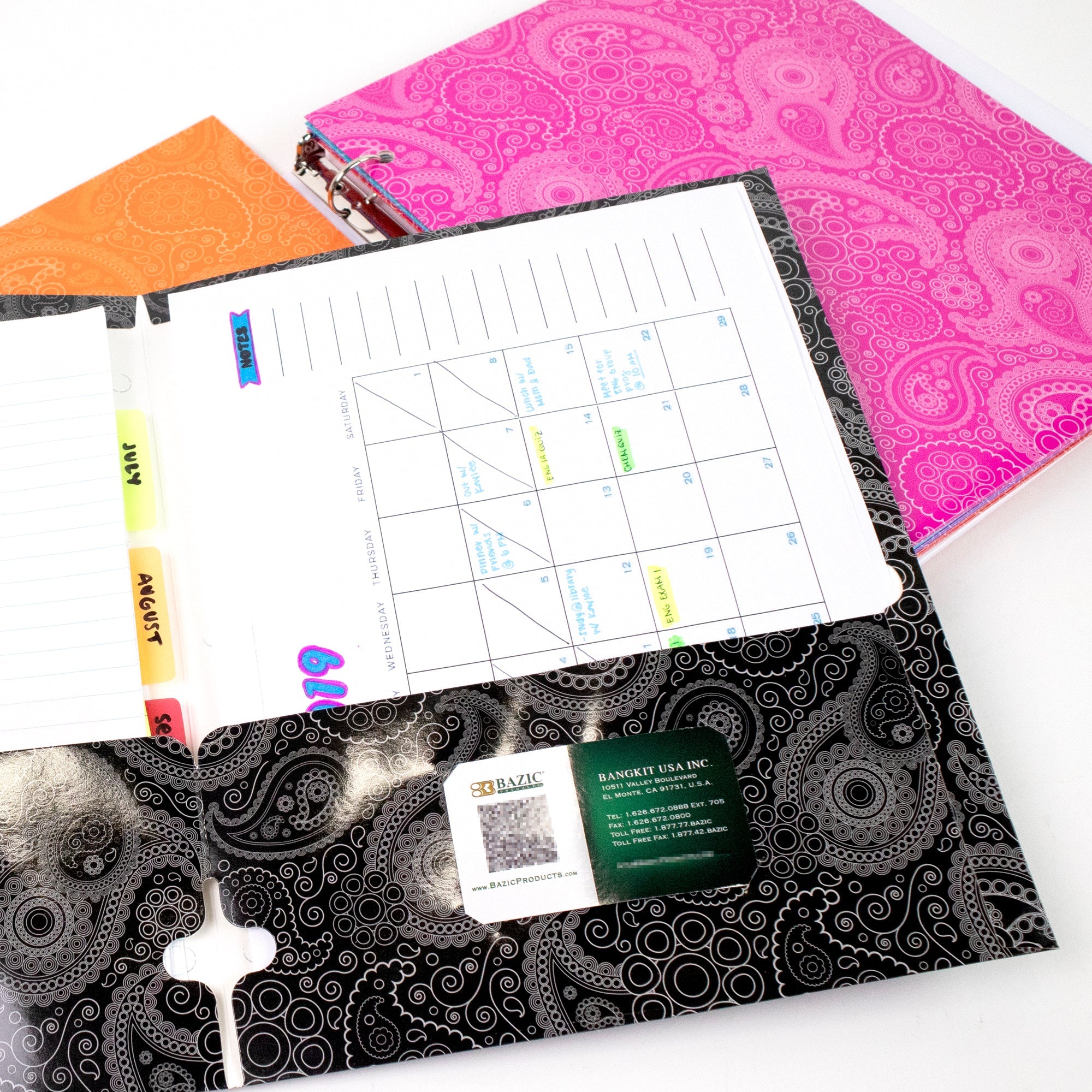2 Pockets Fashion Portfolios - Paisley
