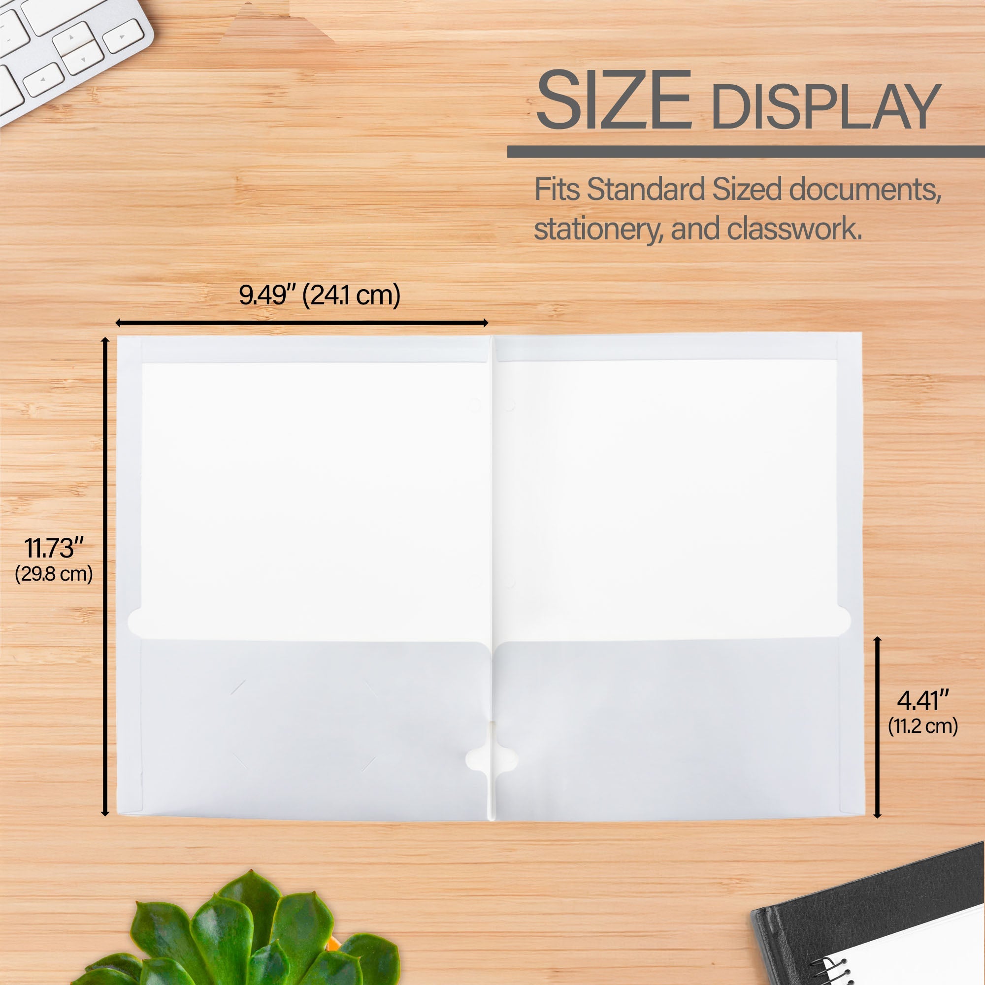 2-Pockets Portfolios - Metallic Color
