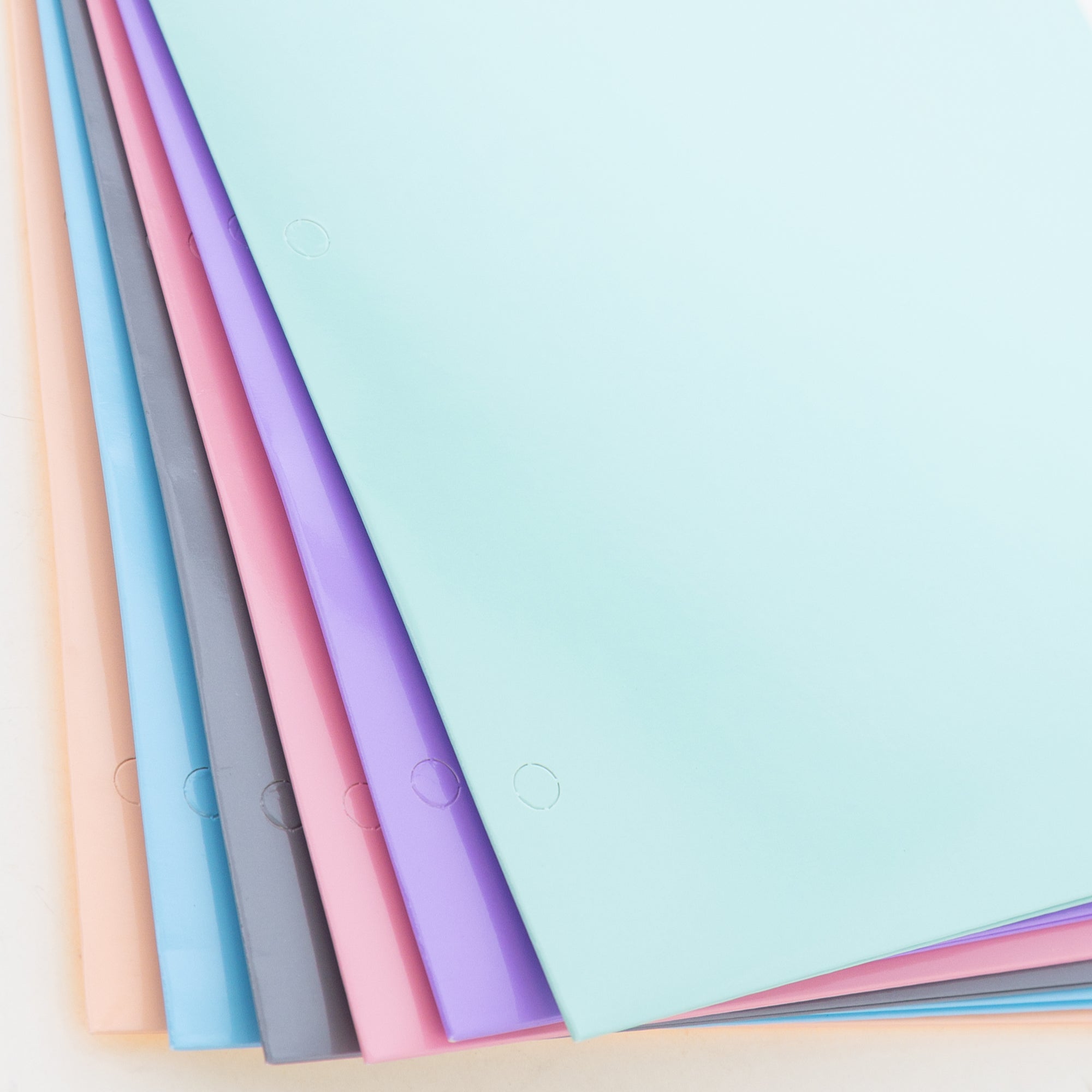 2-Pockets Portfolios – Laminated Pastel Glossy Color