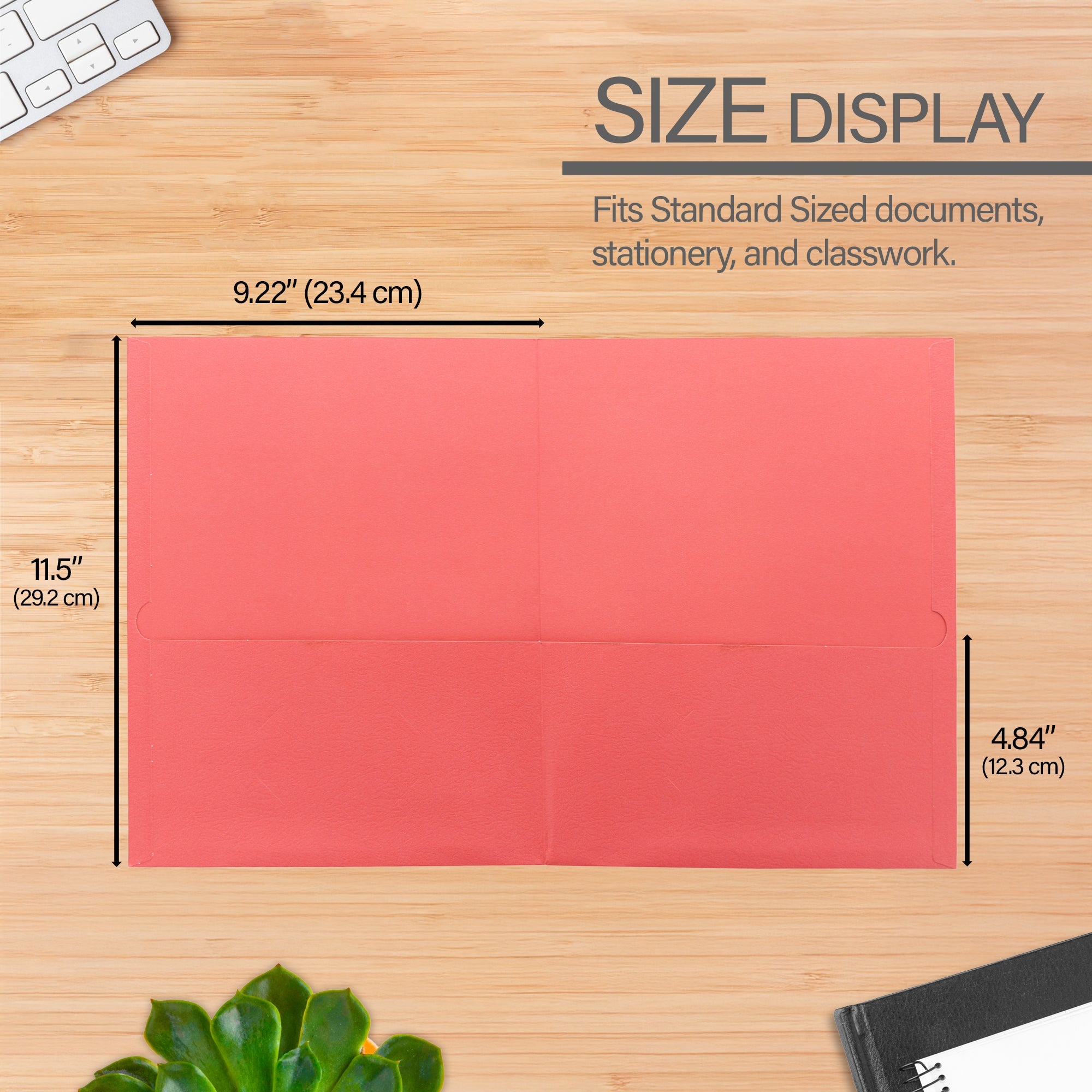 2-Pockets Portfolios Premium Red Color (25/Box)